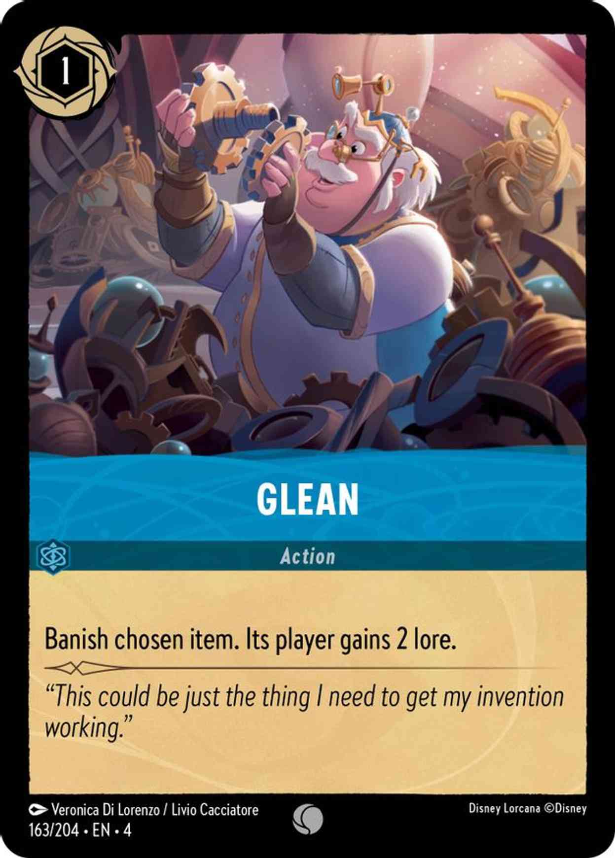 Glean magic card front