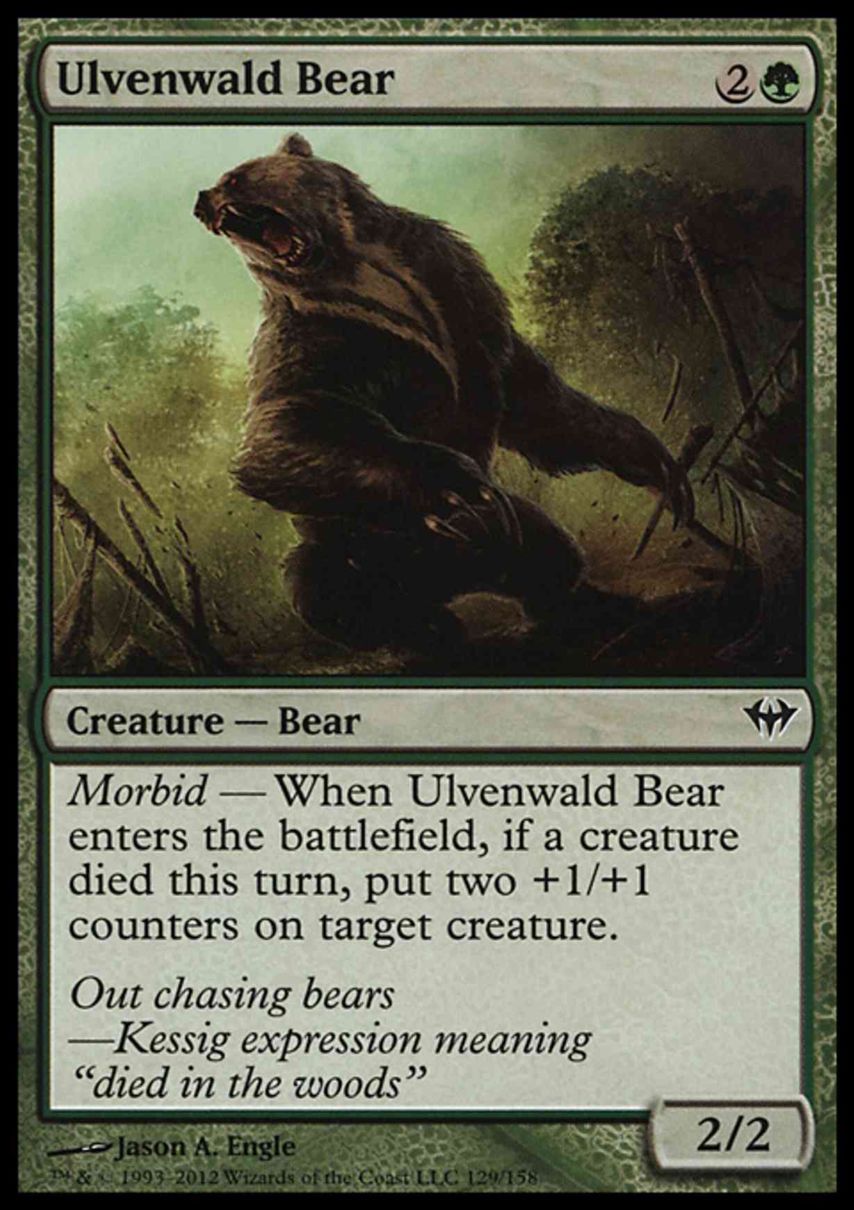 Ulvenwald Bear magic card front