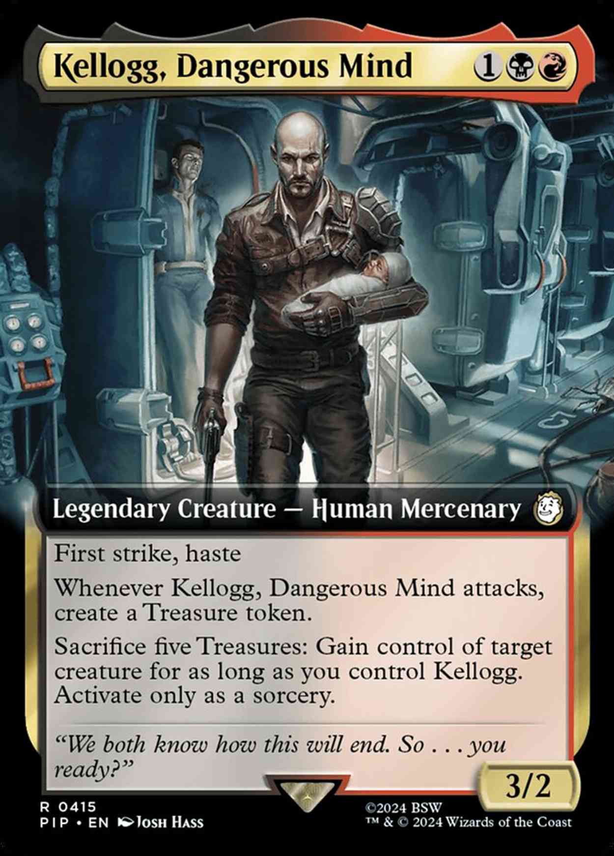 Kellogg, Dangerous Mind (Extended Art) magic card front