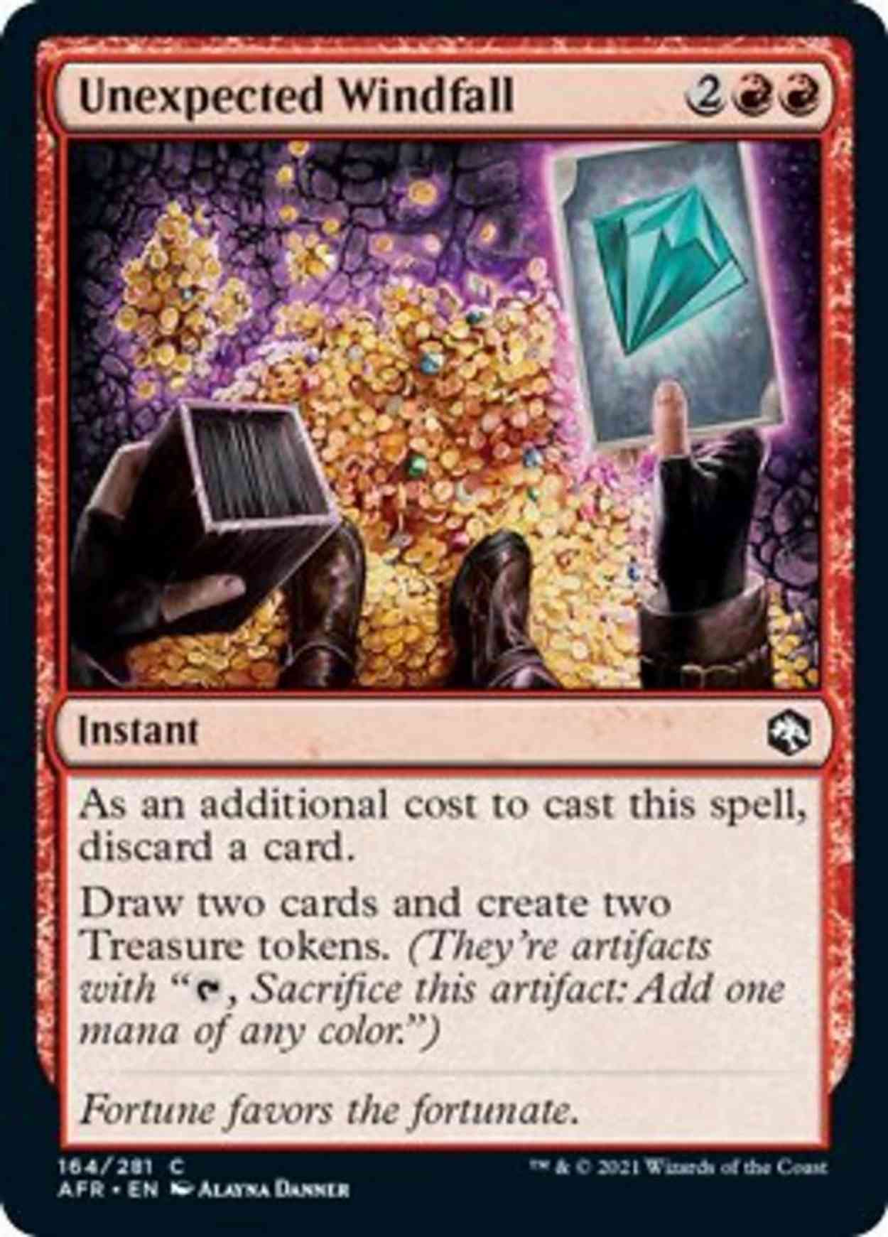 Unexpected Windfall magic card front