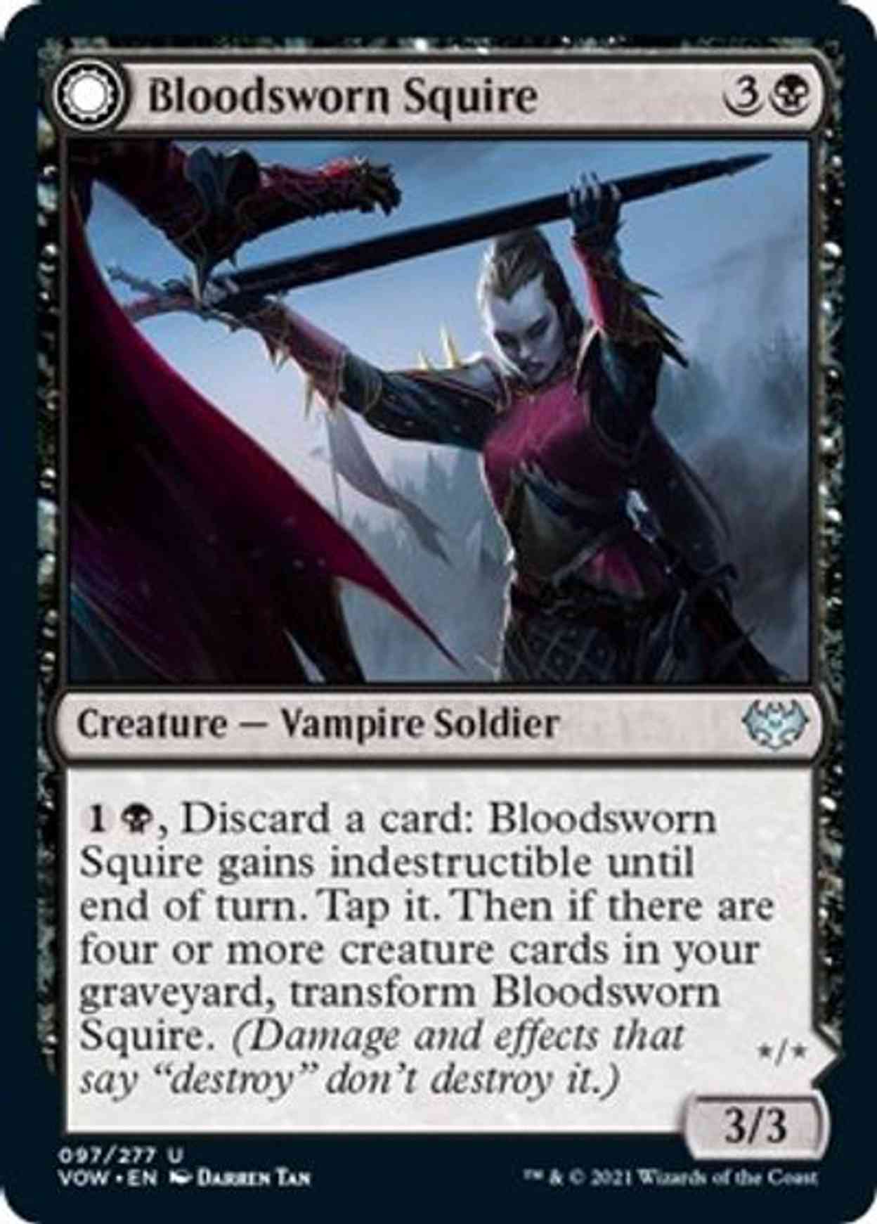 Bloodsworn Squire magic card front