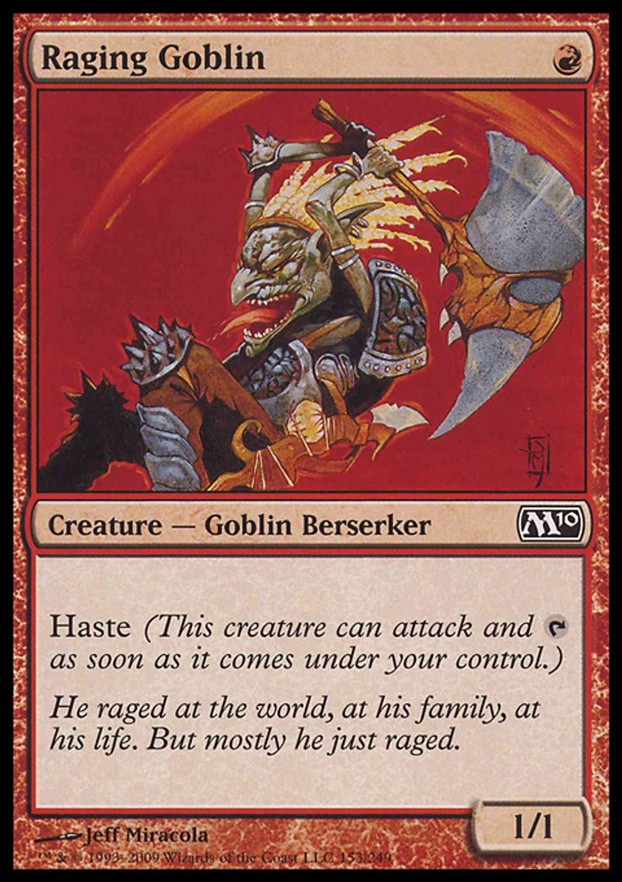 Raging Goblin magic card front