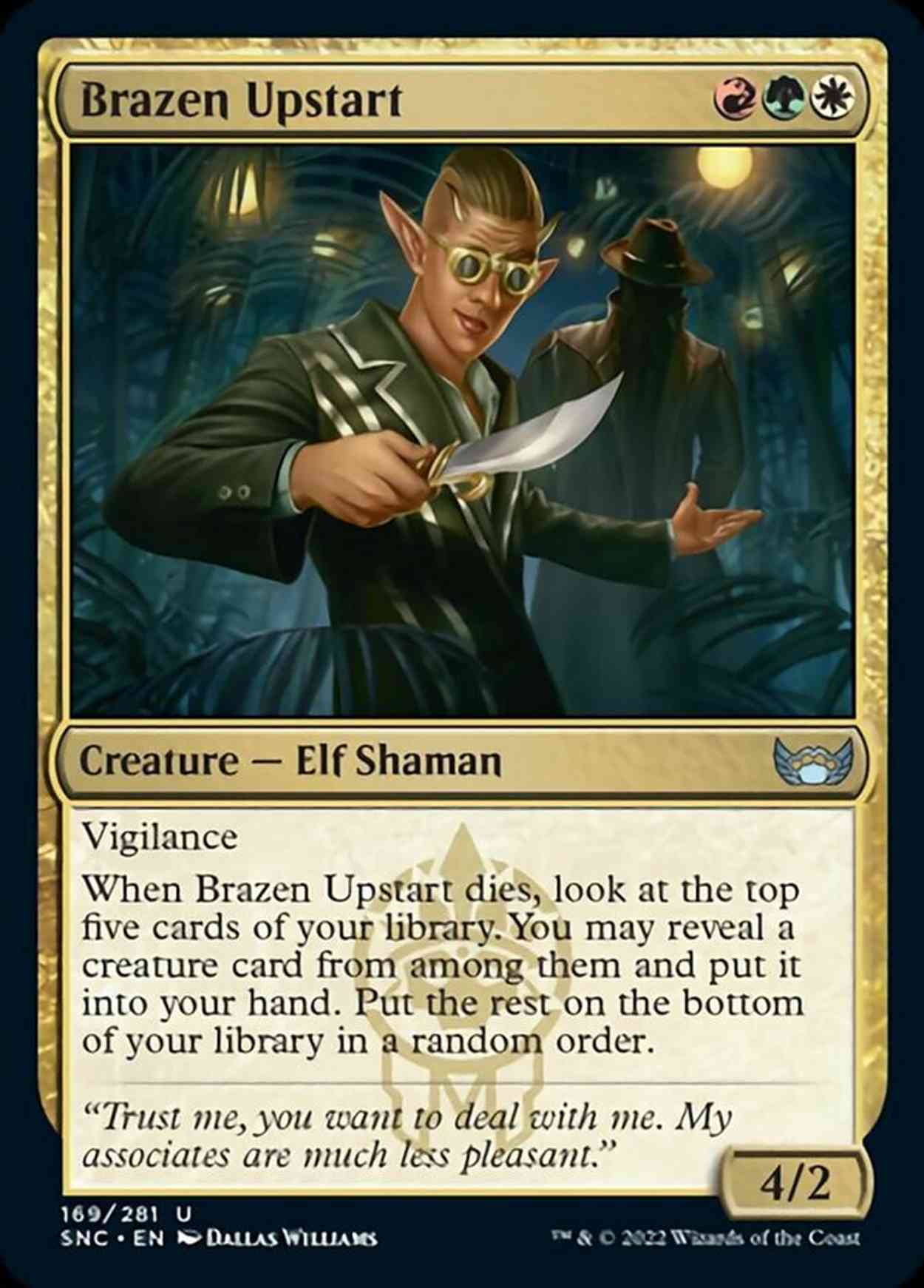 Brazen Upstart magic card front