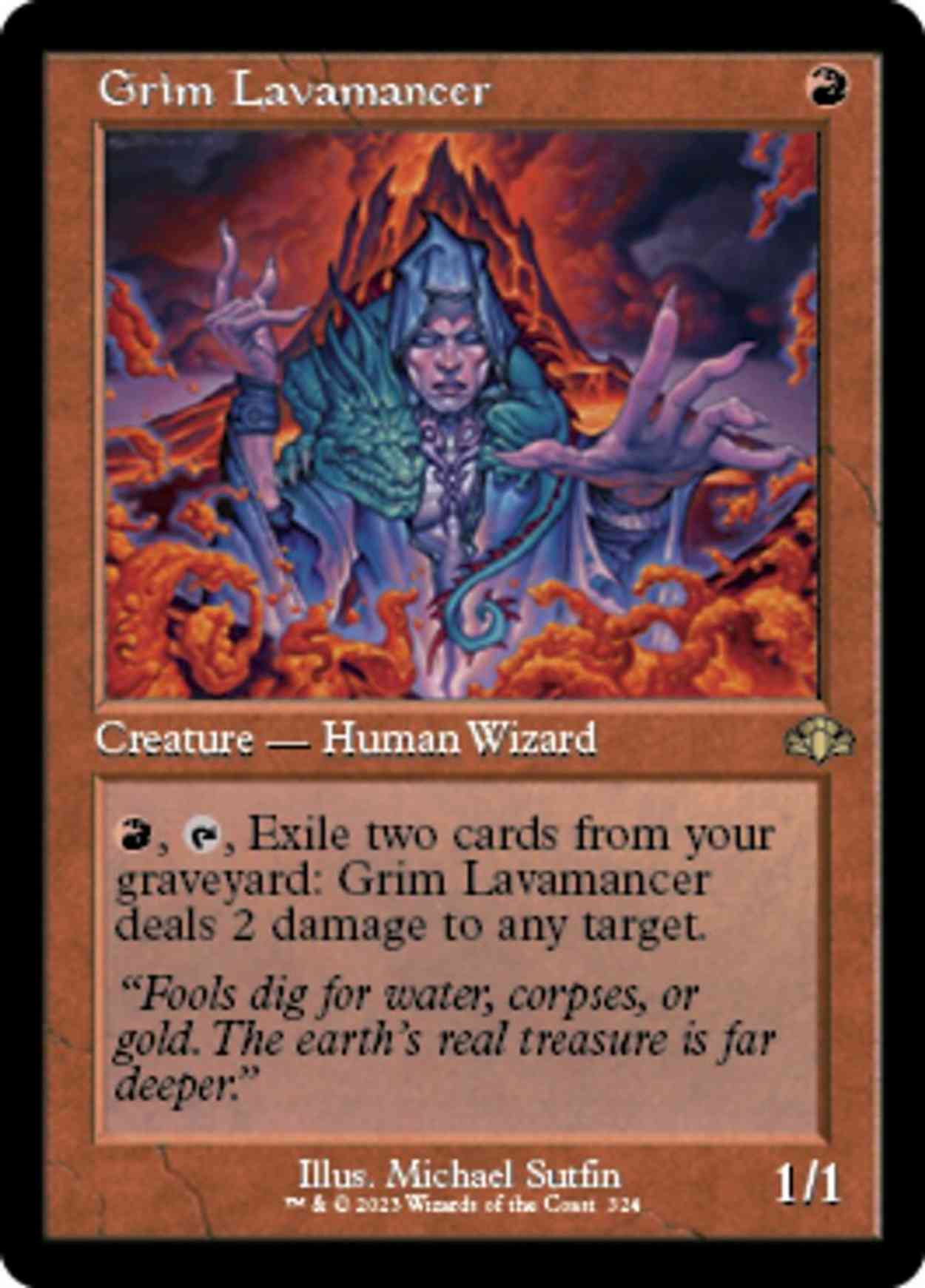 Grim Lavamancer (Retro Frame) magic card front