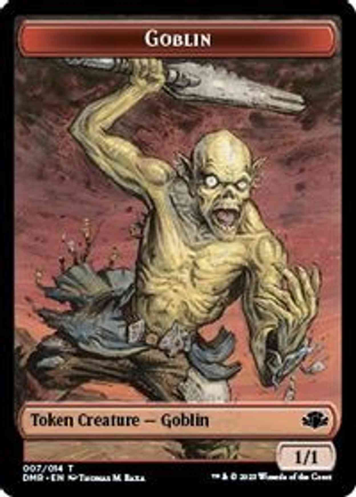 Goblin // Saproling Double-sided Token magic card front