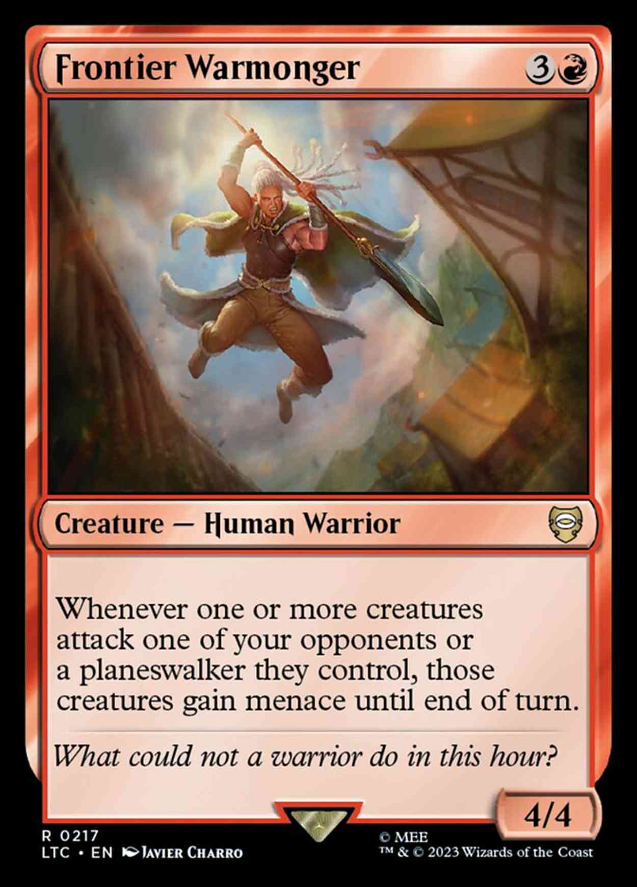 Frontier Warmonger magic card front