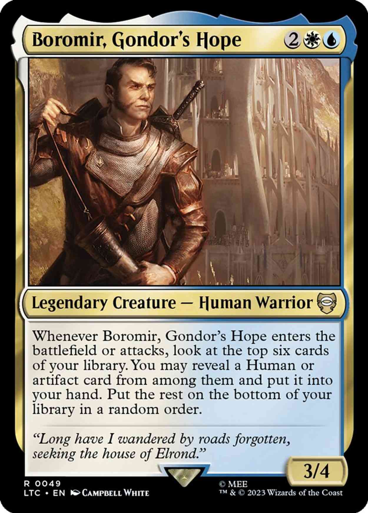 Boromir, Gondor's Hope magic card front