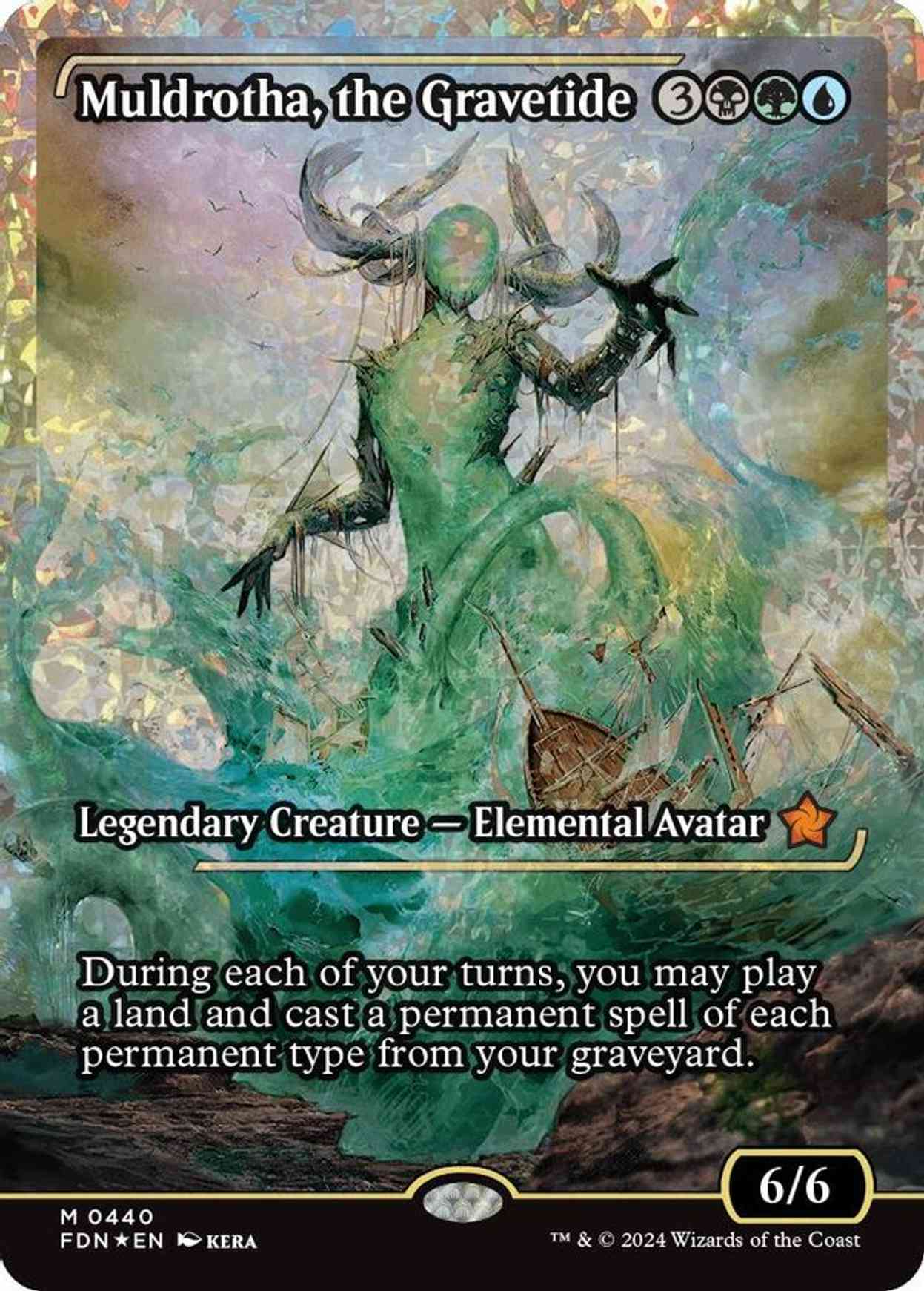 Muldrotha, the Gravetide (Showcase) (Fracture Foil) magic card front