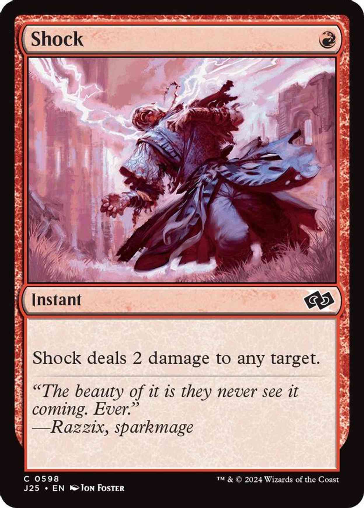 Shock magic card front