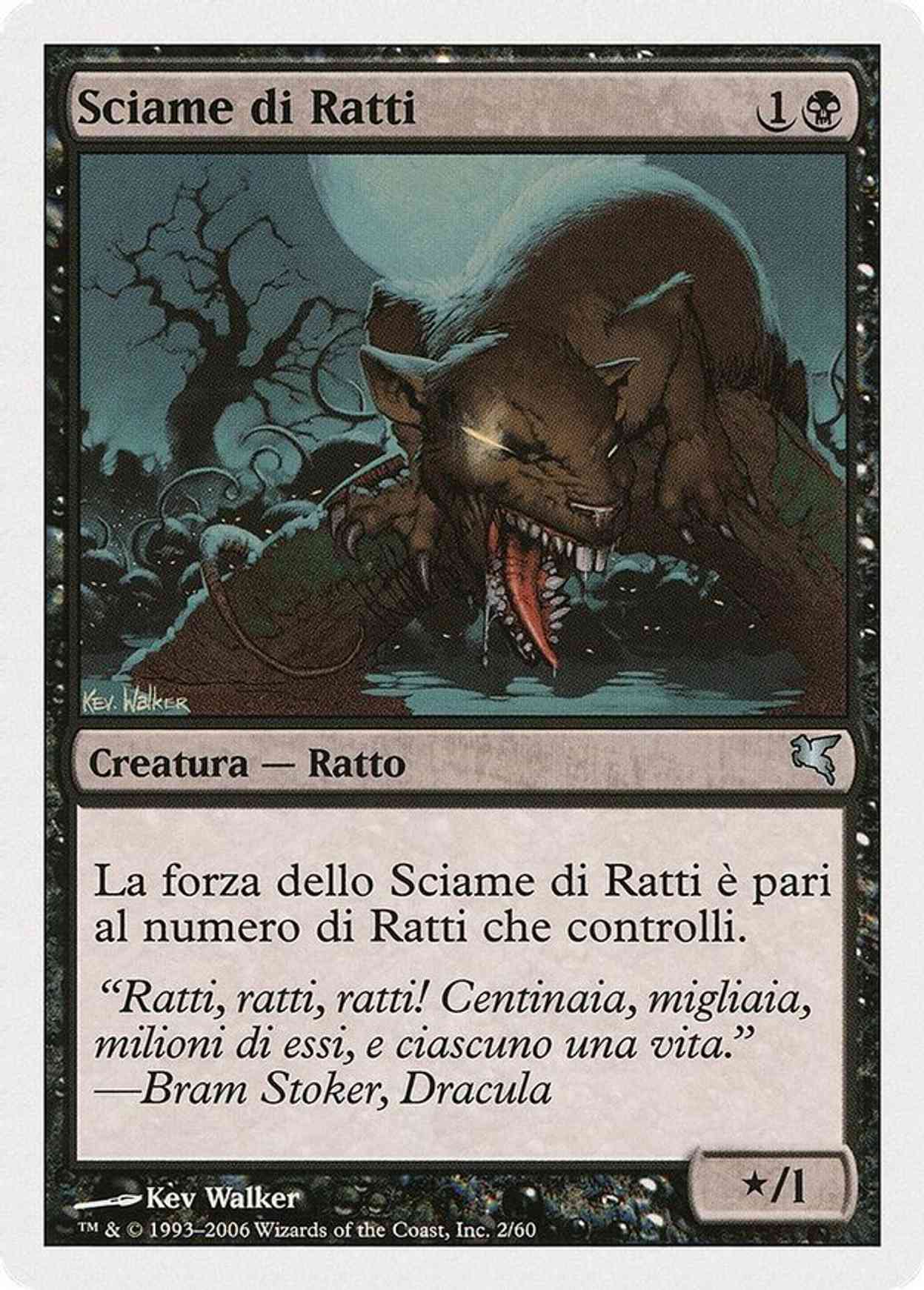 Swarm of Rats (Italian) - "Sciame di rats" (A2) magic card front