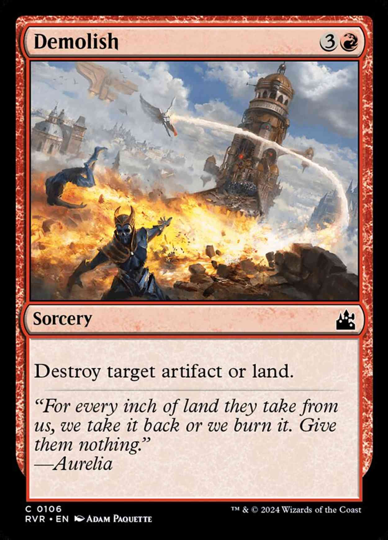 Demolish magic card front