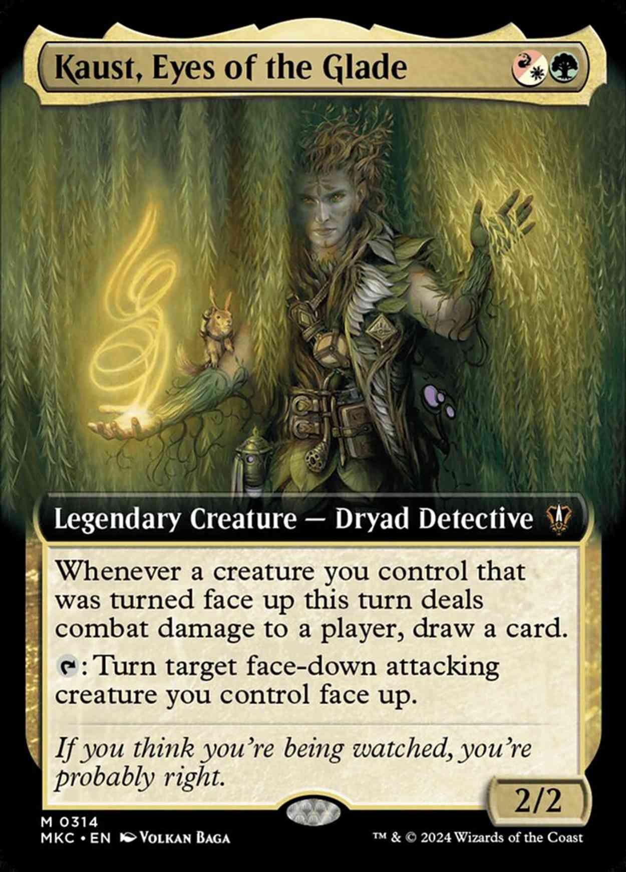 Kaust, Eyes of the Glade (Extended Art) magic card front