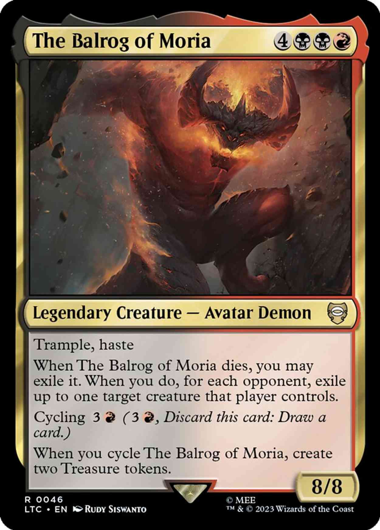 The Balrog of Moria magic card front