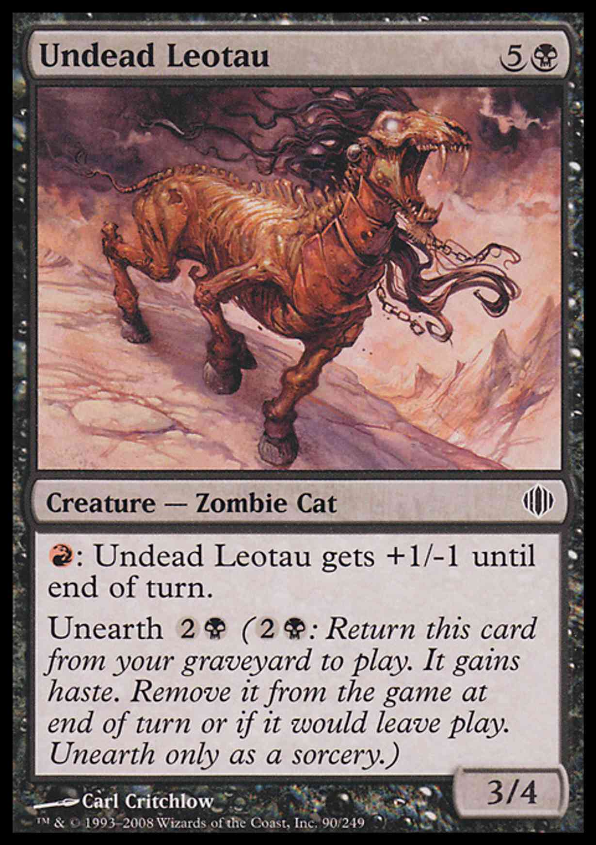 Undead Leotau magic card front
