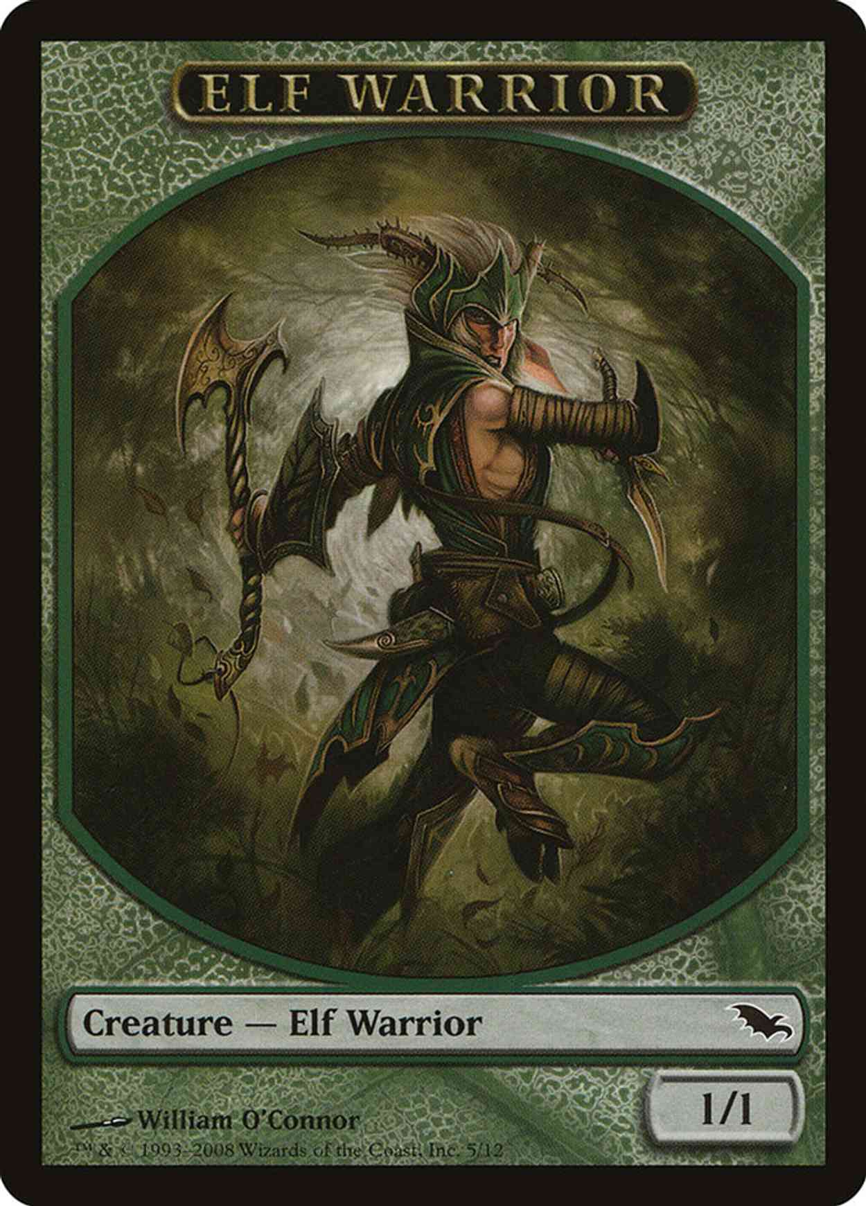 Elf Warrior Token (Green) magic card front
