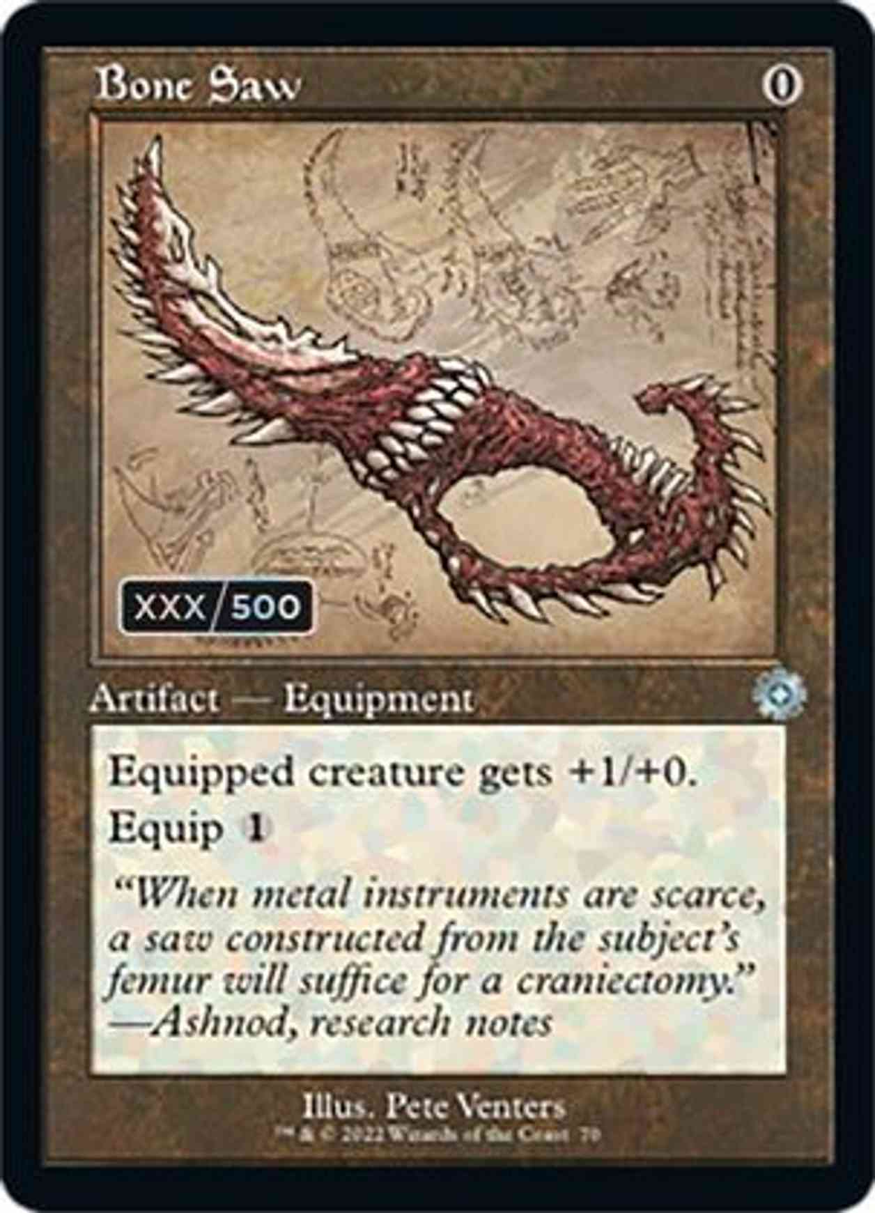 Bone Saw (Schematic) (Serial Numbered) magic card front