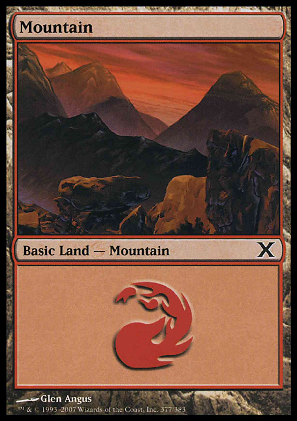 Mountain (377) magic card front