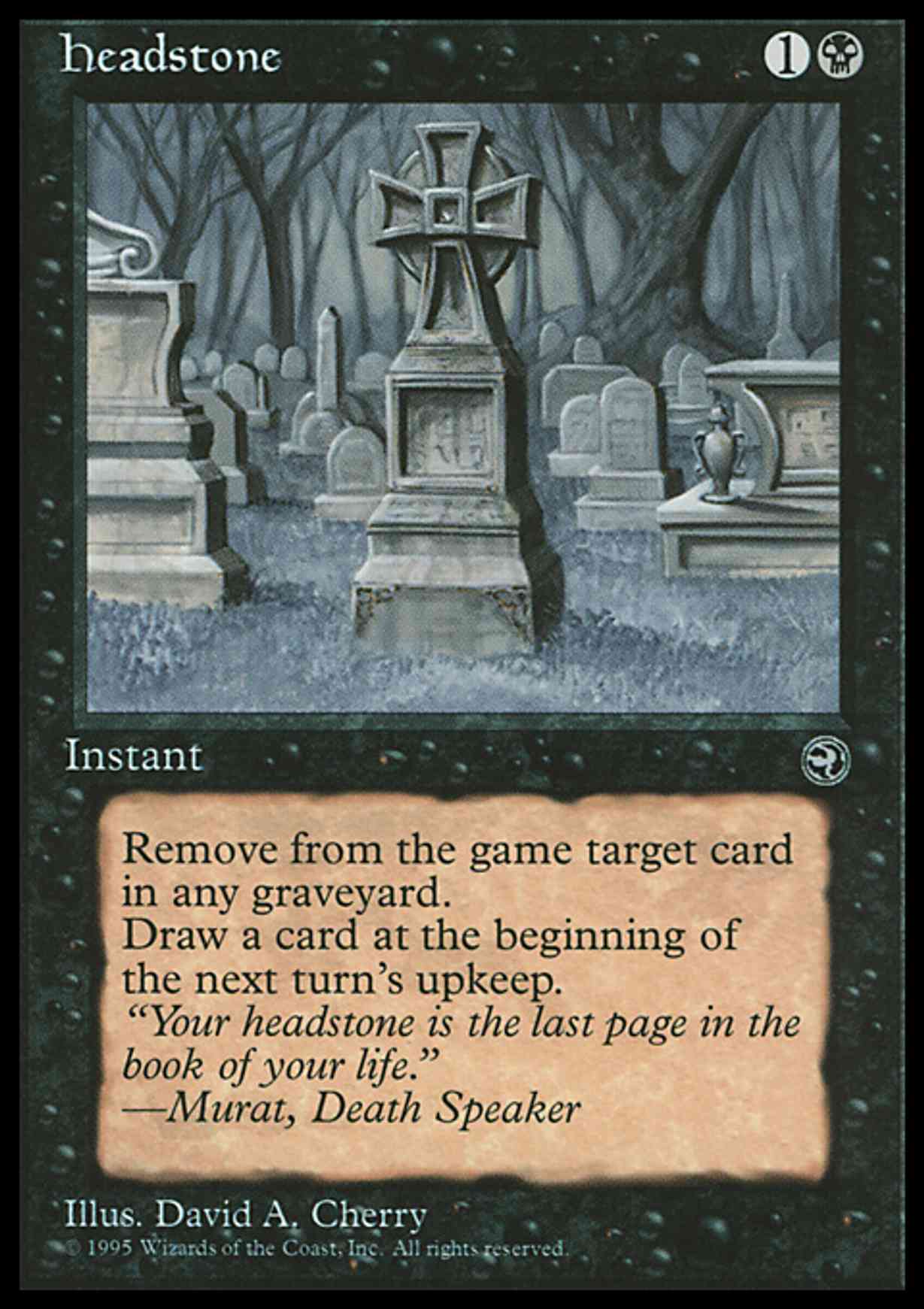 Headstone magic card front