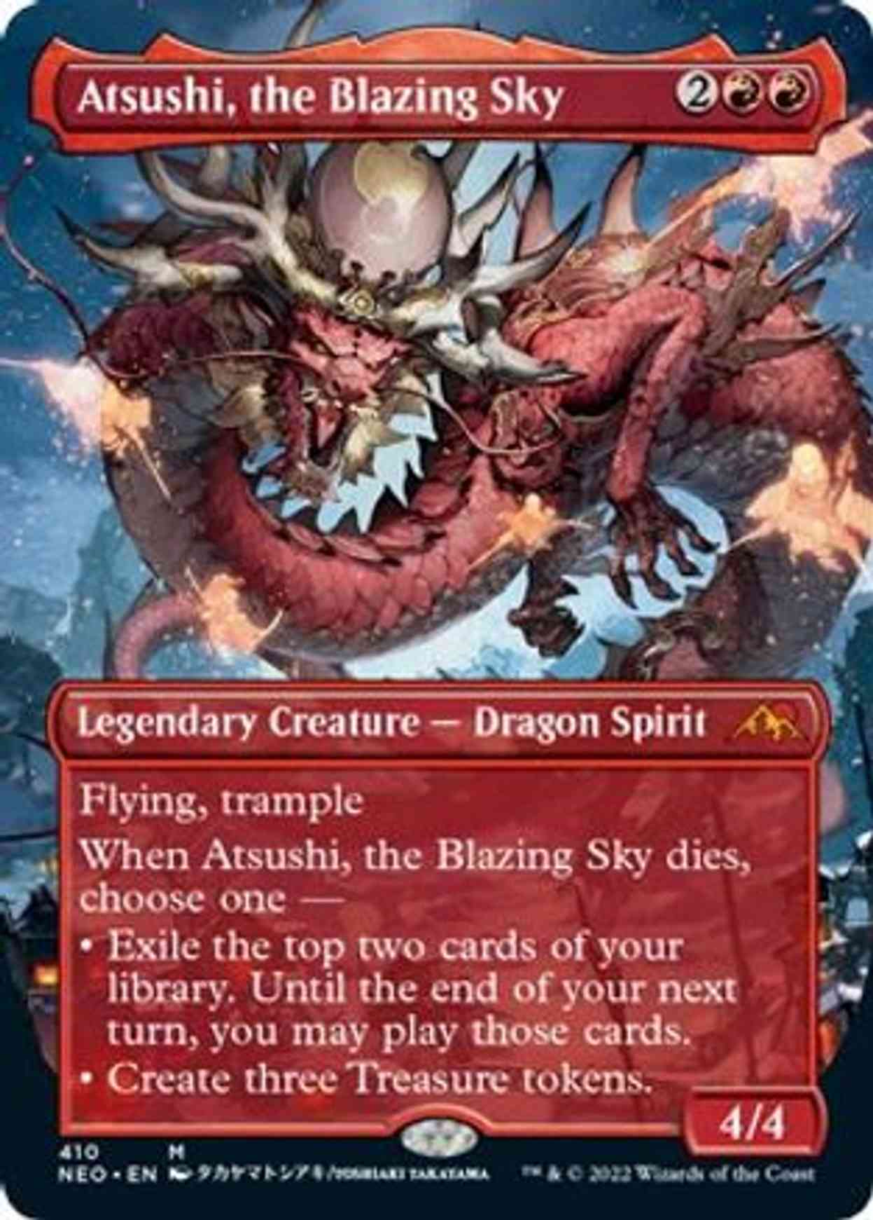 Atsushi, the Blazing Sky (Borderless) magic card front