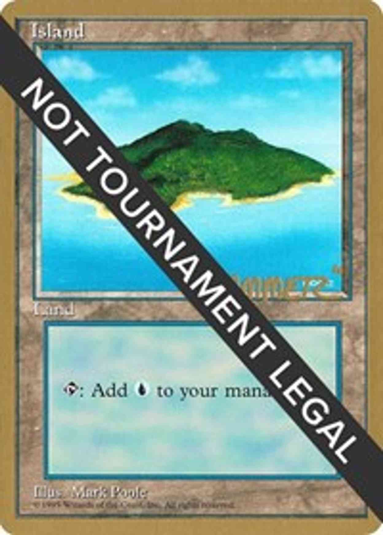 Island (B) - 1996 Shawn "Hammer" Regnier (4ED) magic card front