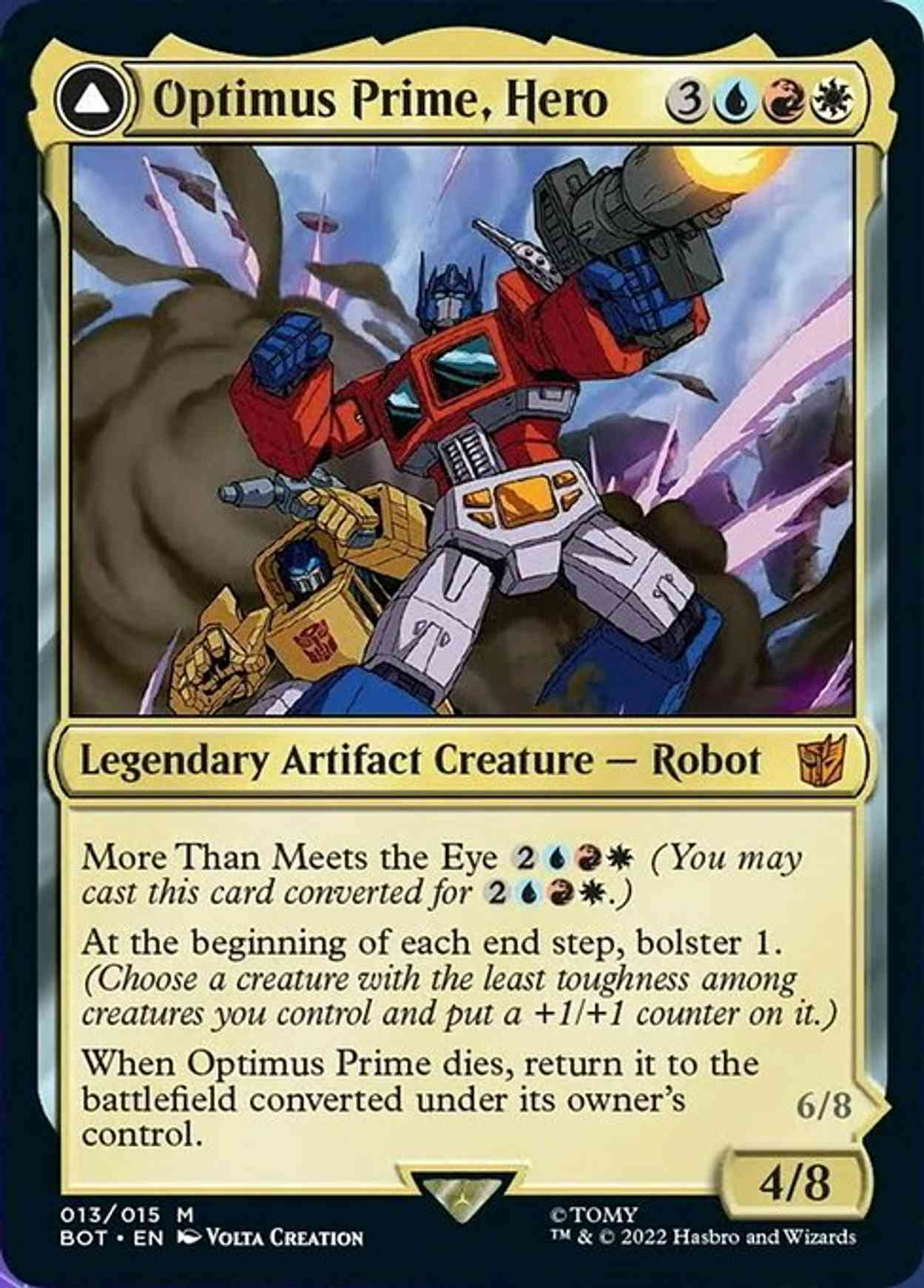 Optimus Prime, Hero magic card front
