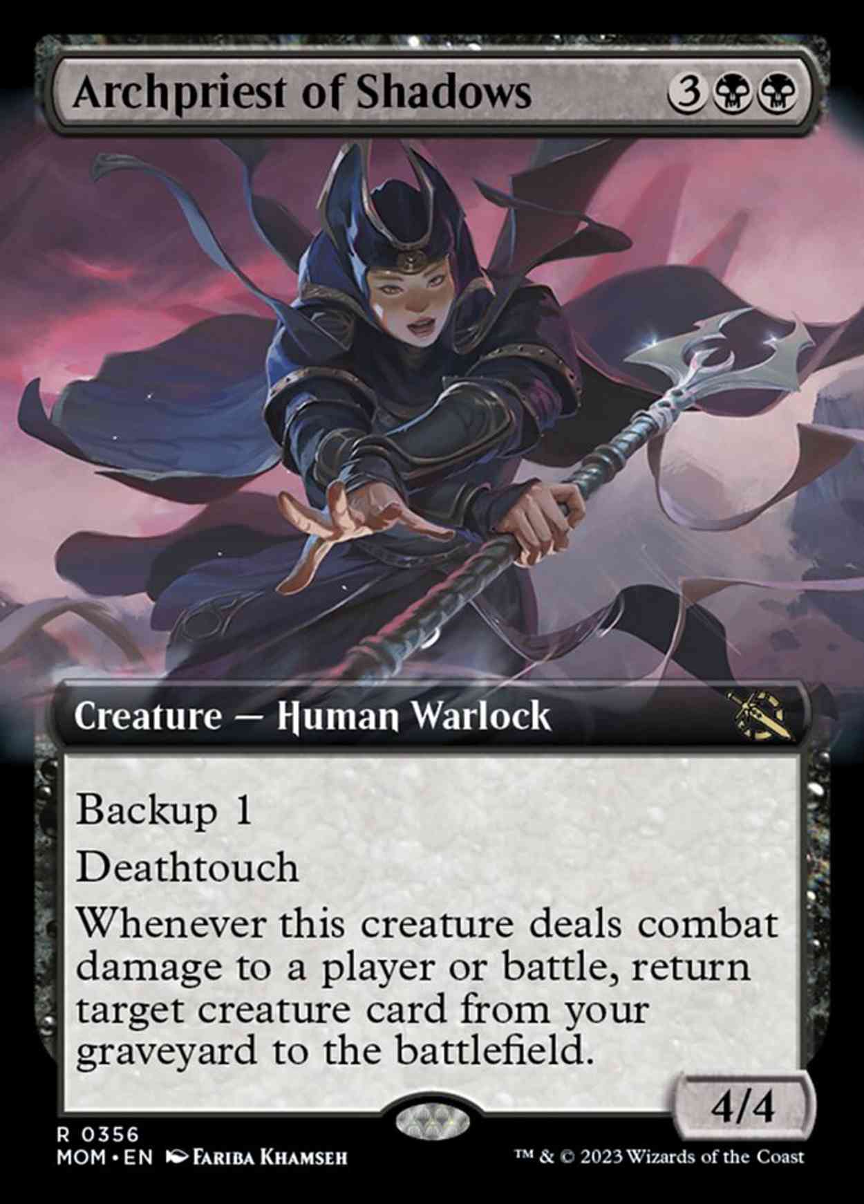 Archpriest of Shadows (Extended Art) magic card front