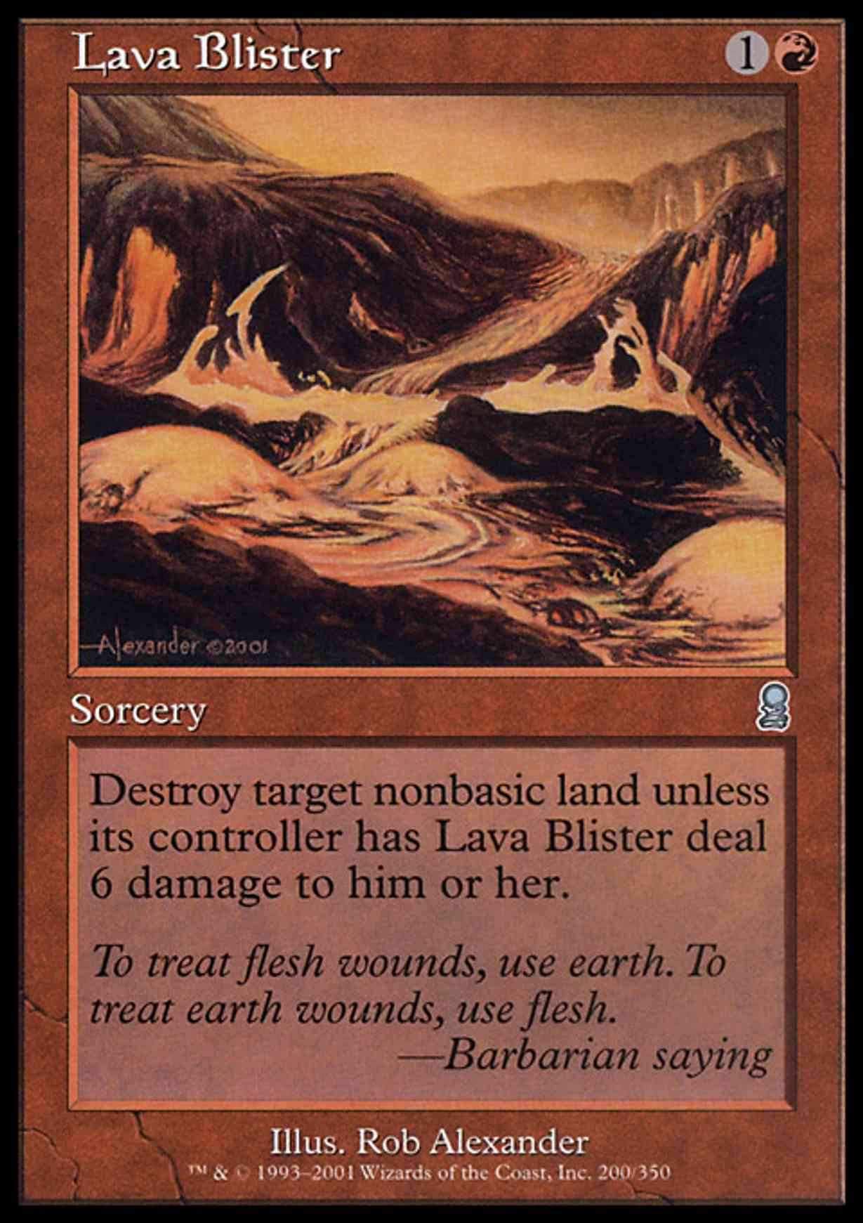 Lava Blister magic card front