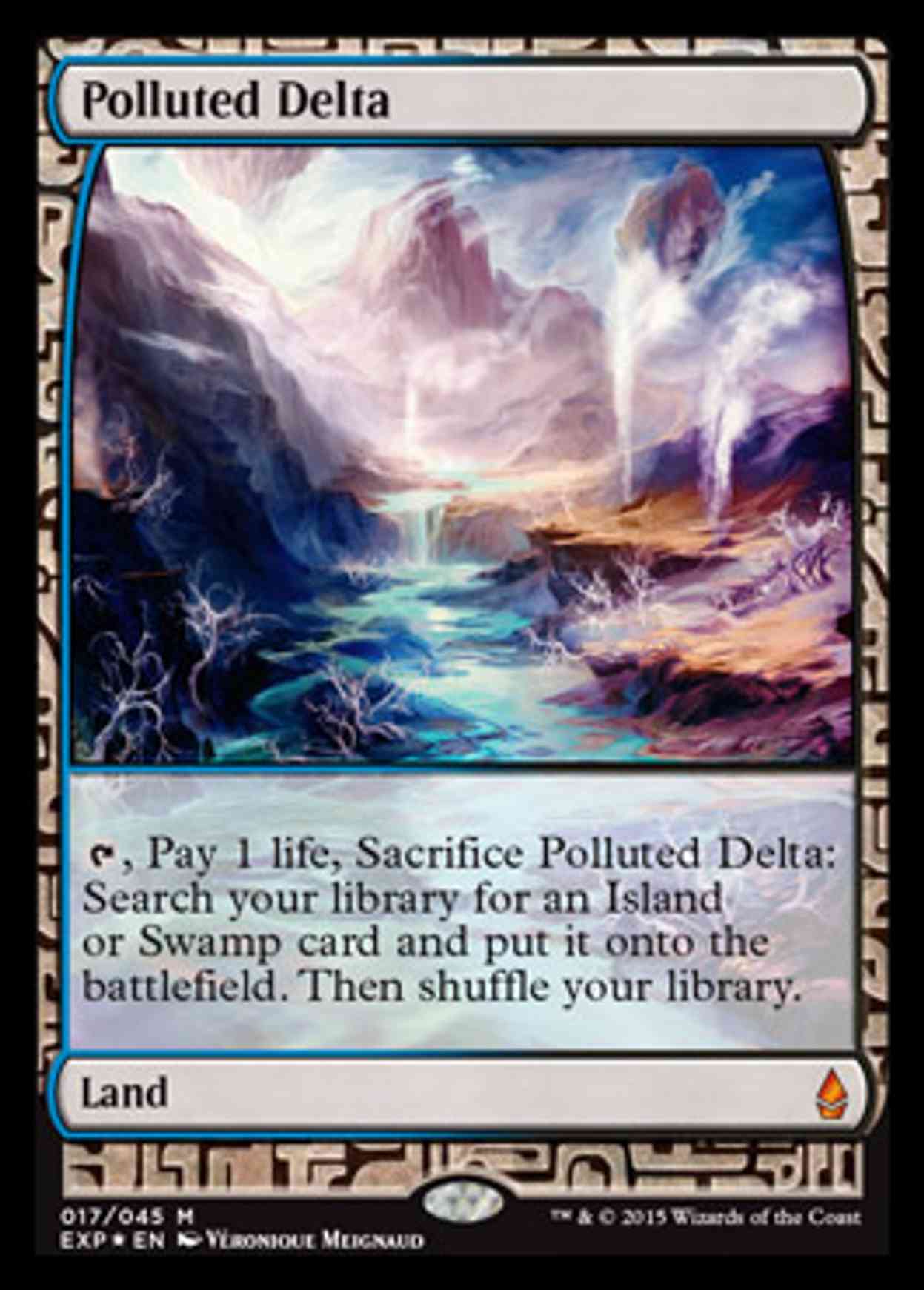 Polluted Delta magic card front