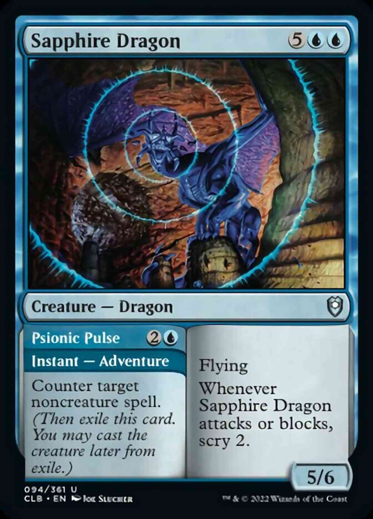Sapphire Dragon magic card front