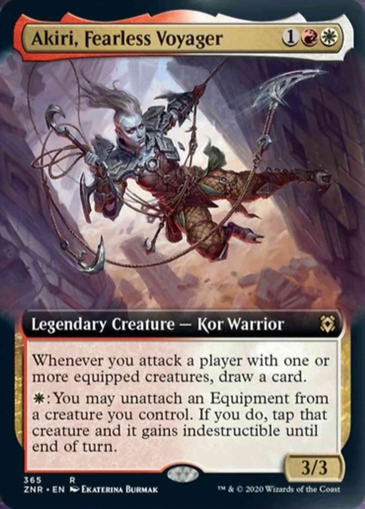 Akiri, Fearless Voyager (Extended Art) magic card front