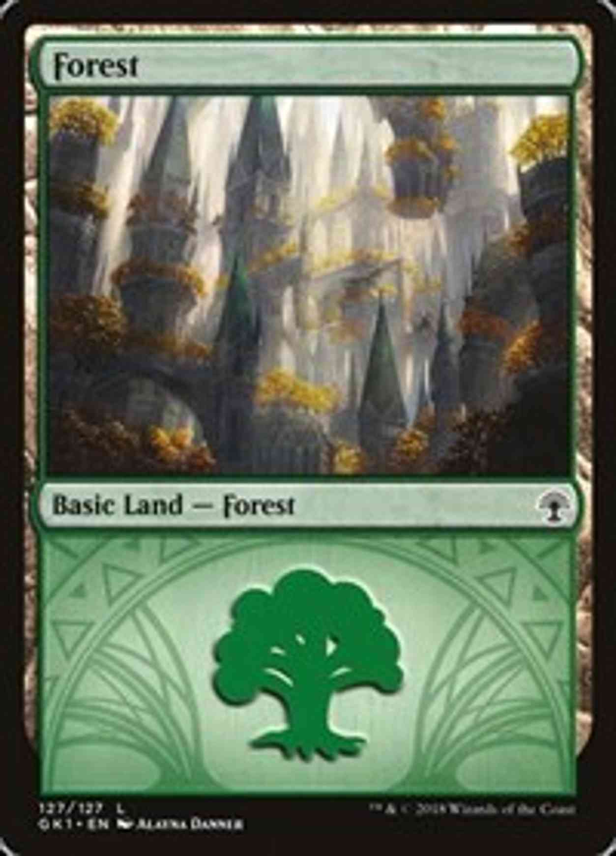 Forest (127) magic card front