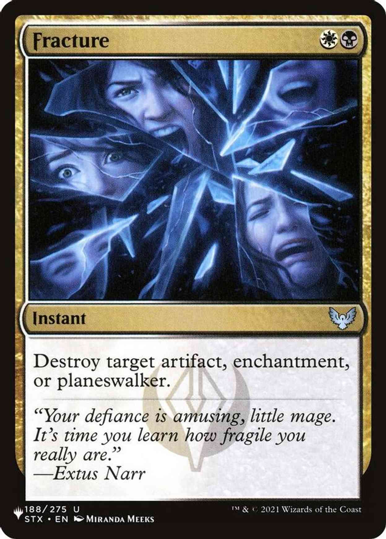 Fracture magic card front