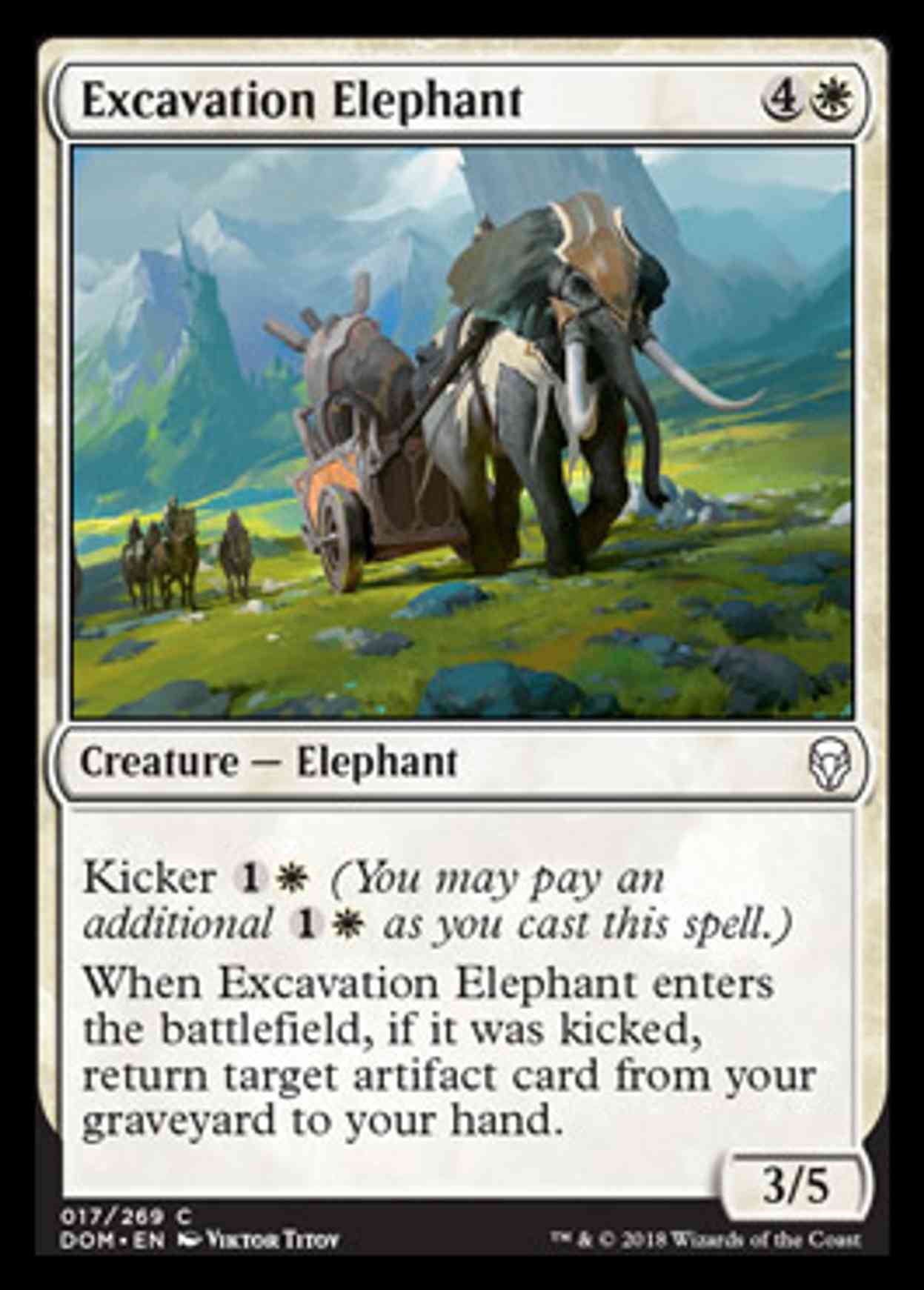 Excavation Elephant magic card front