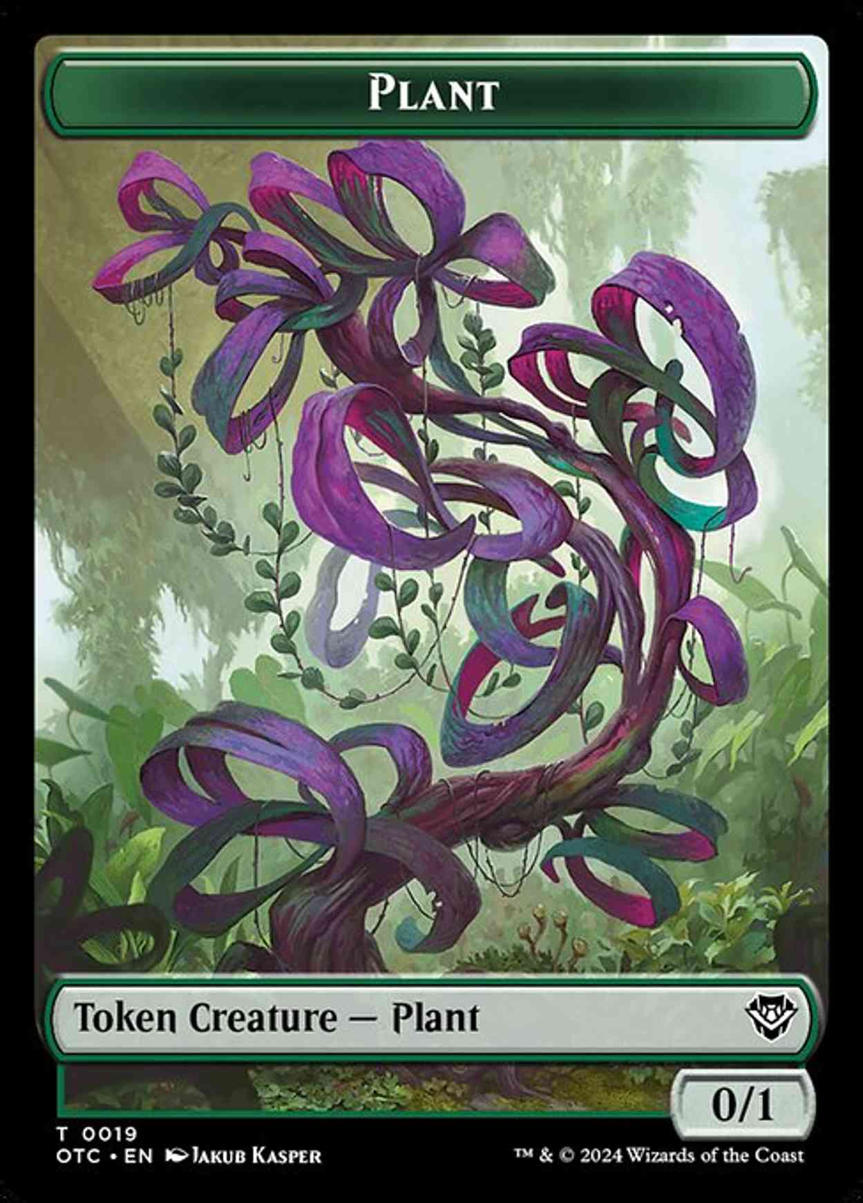 Plant // Sand Warrior Double-Sided Token magic card front