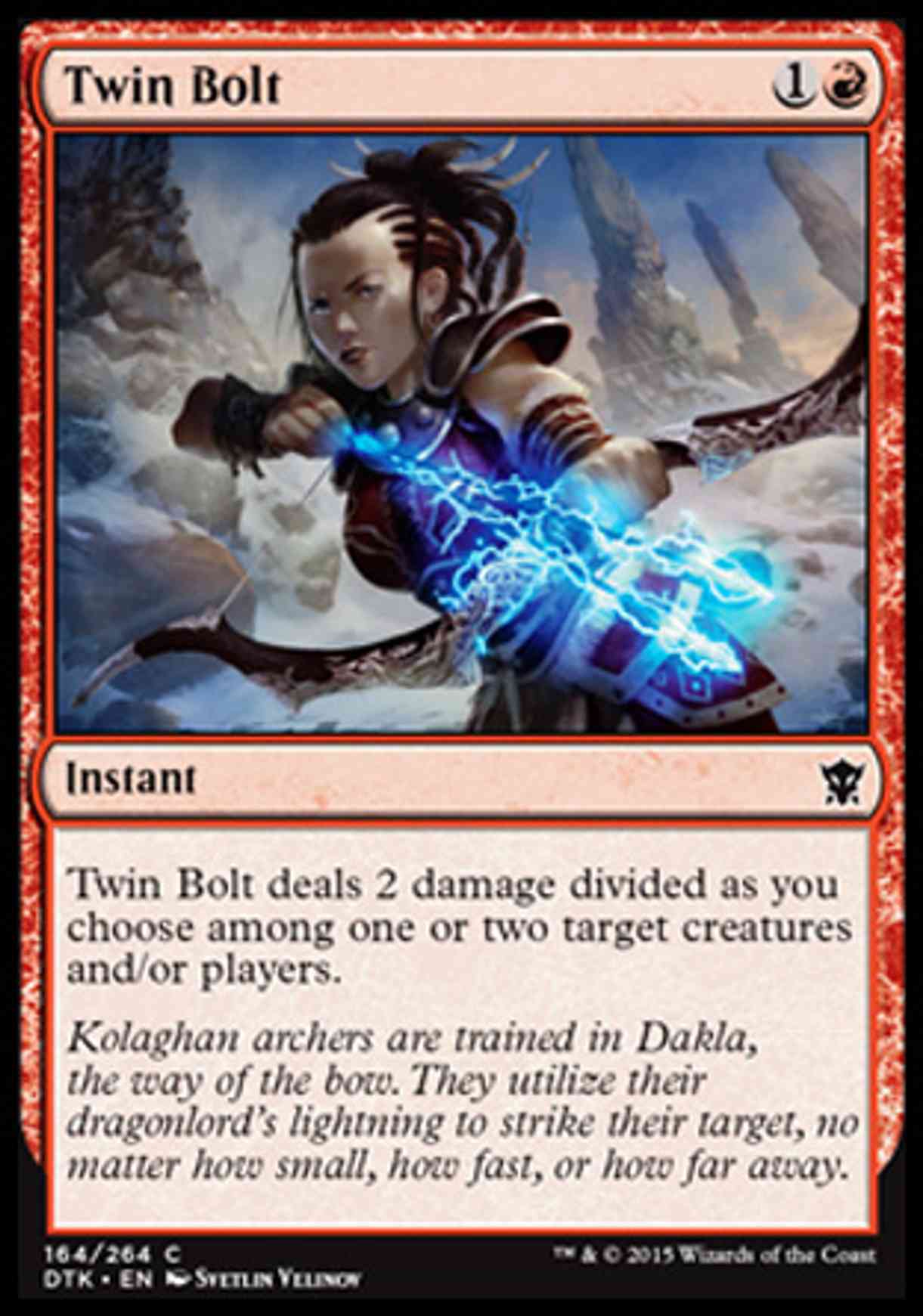 Twin Bolt magic card front