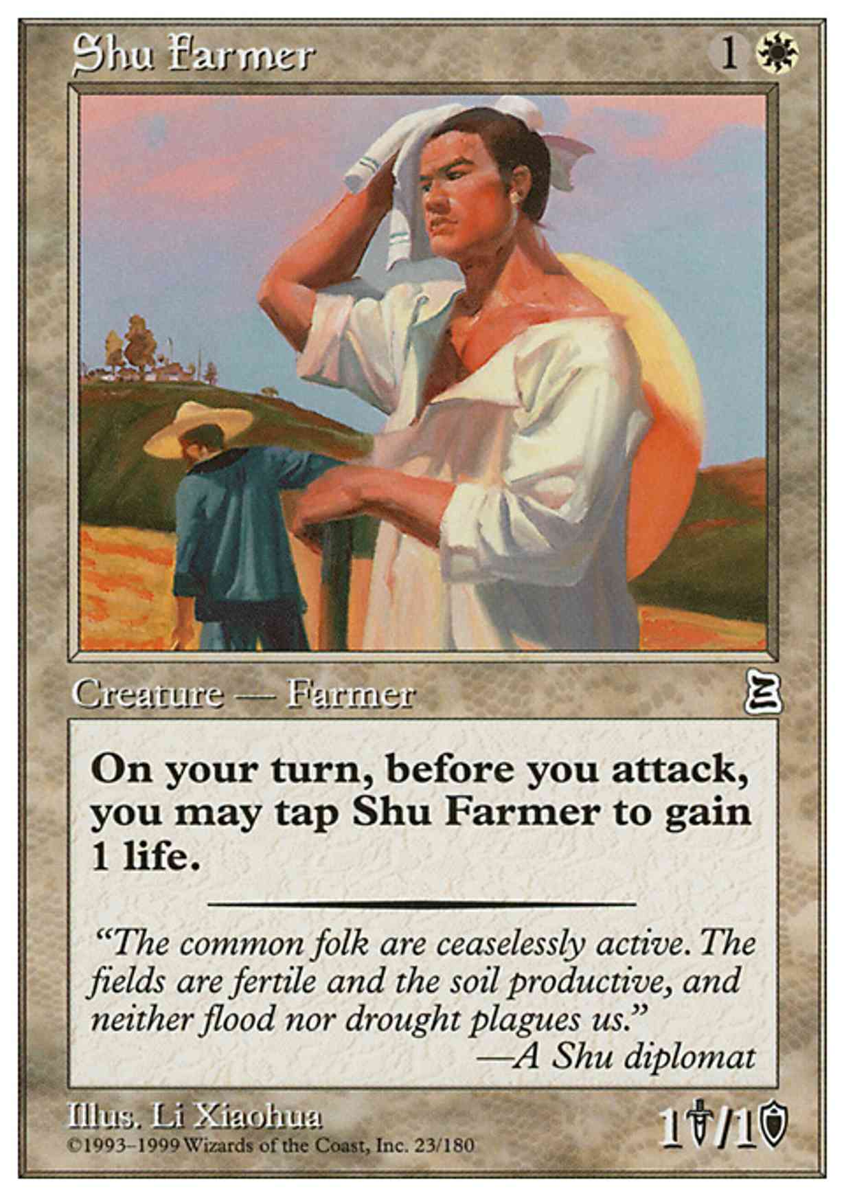 Shu Farmer magic card front