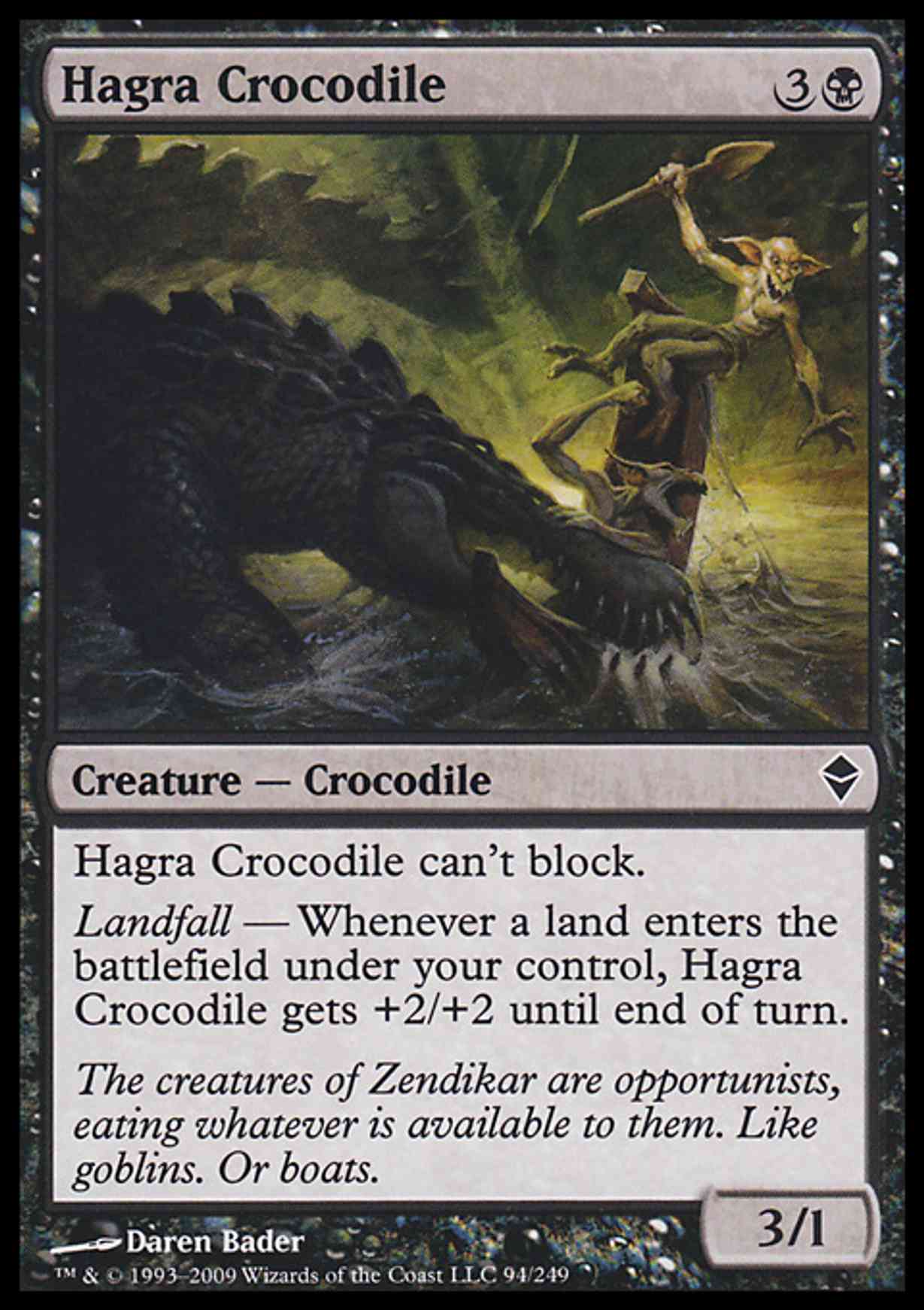 Hagra Crocodile magic card front