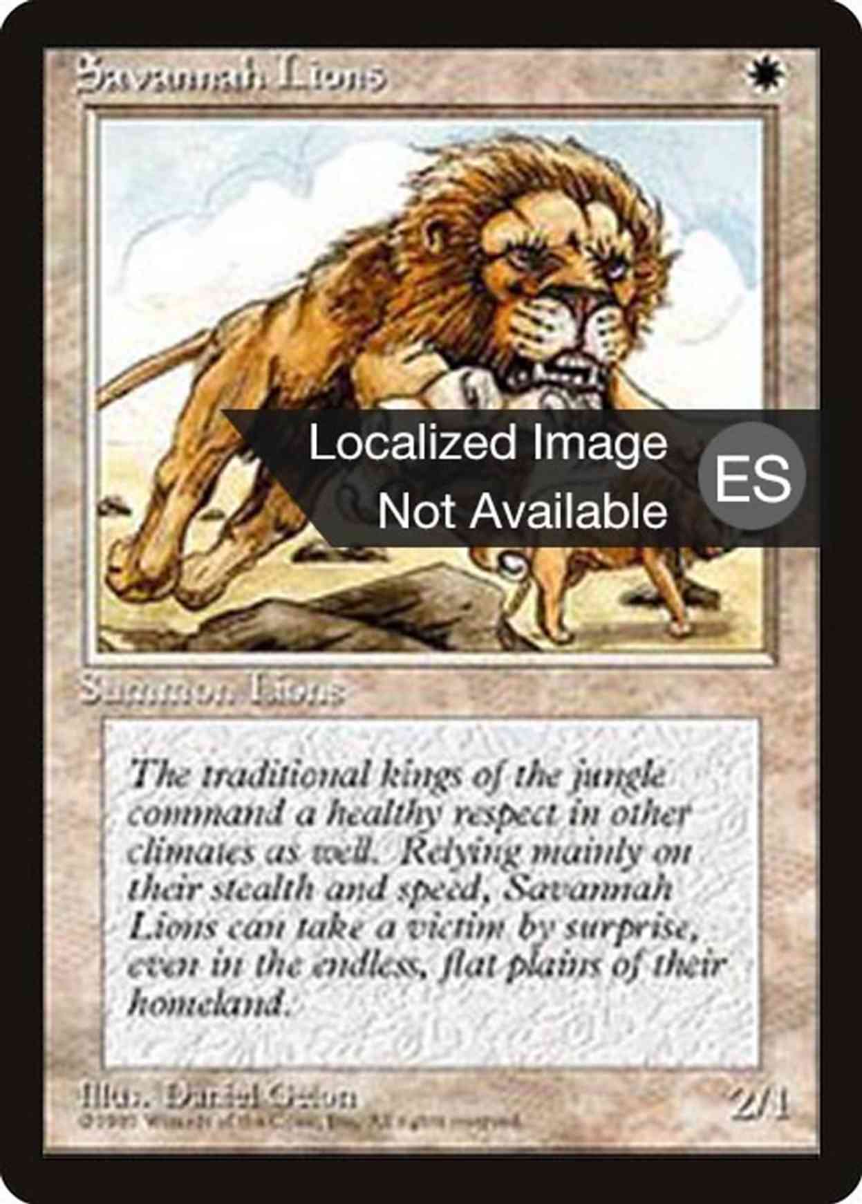 Savannah Lions magic card front