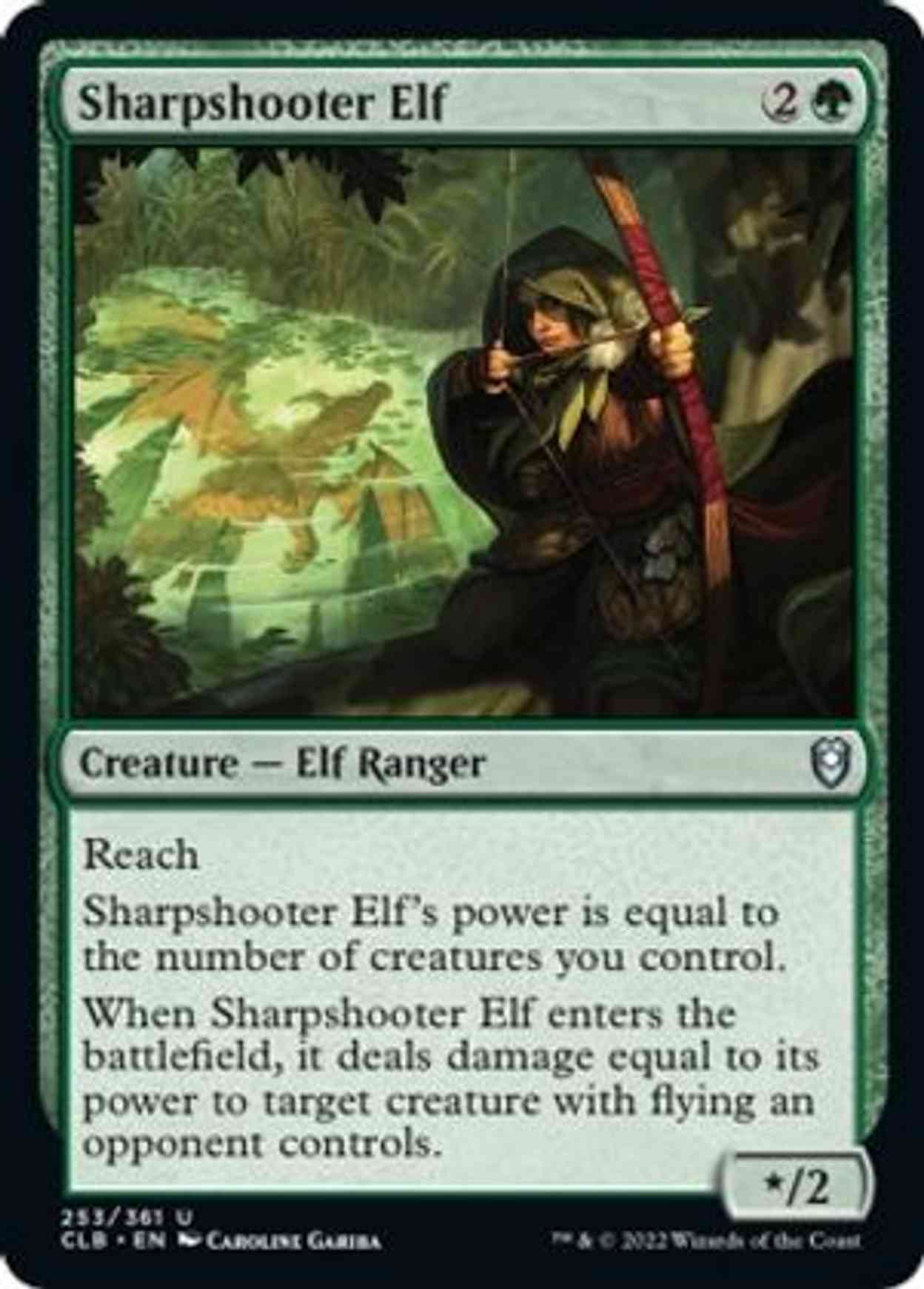 Sharpshooter Elf magic card front
