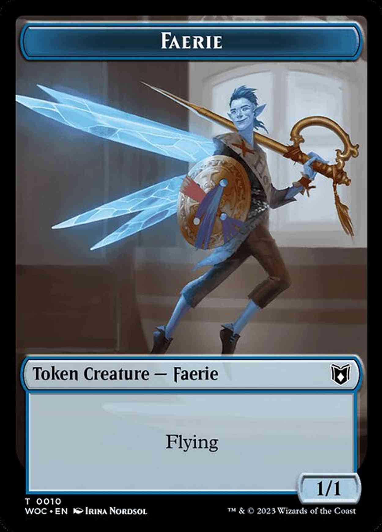 Faerie // Human Double-Sided Token magic card front