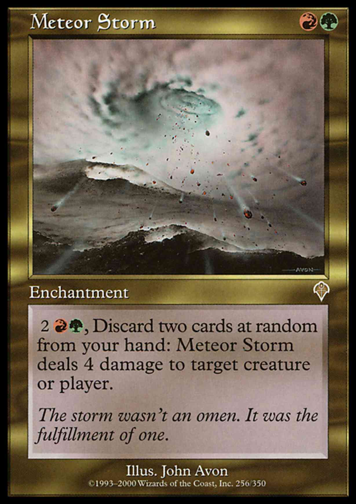 Meteor Storm magic card front