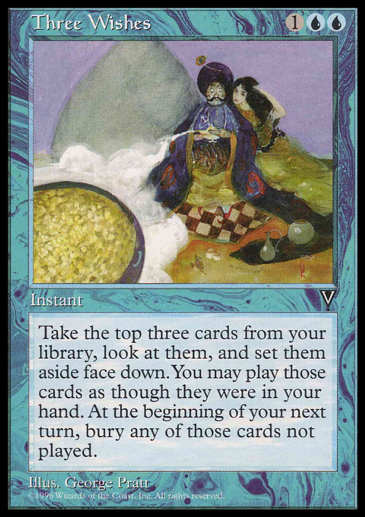 Three Wishes magic card front