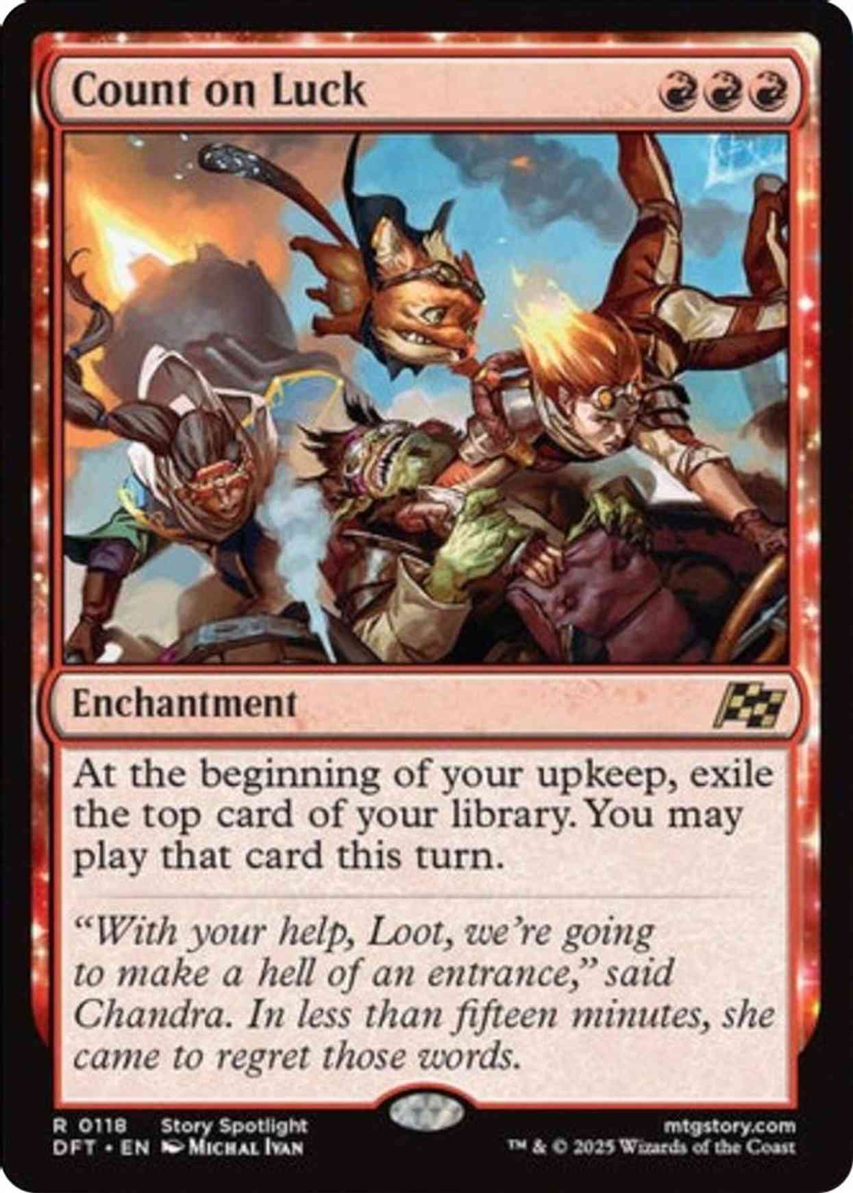 Count on Luck magic card front