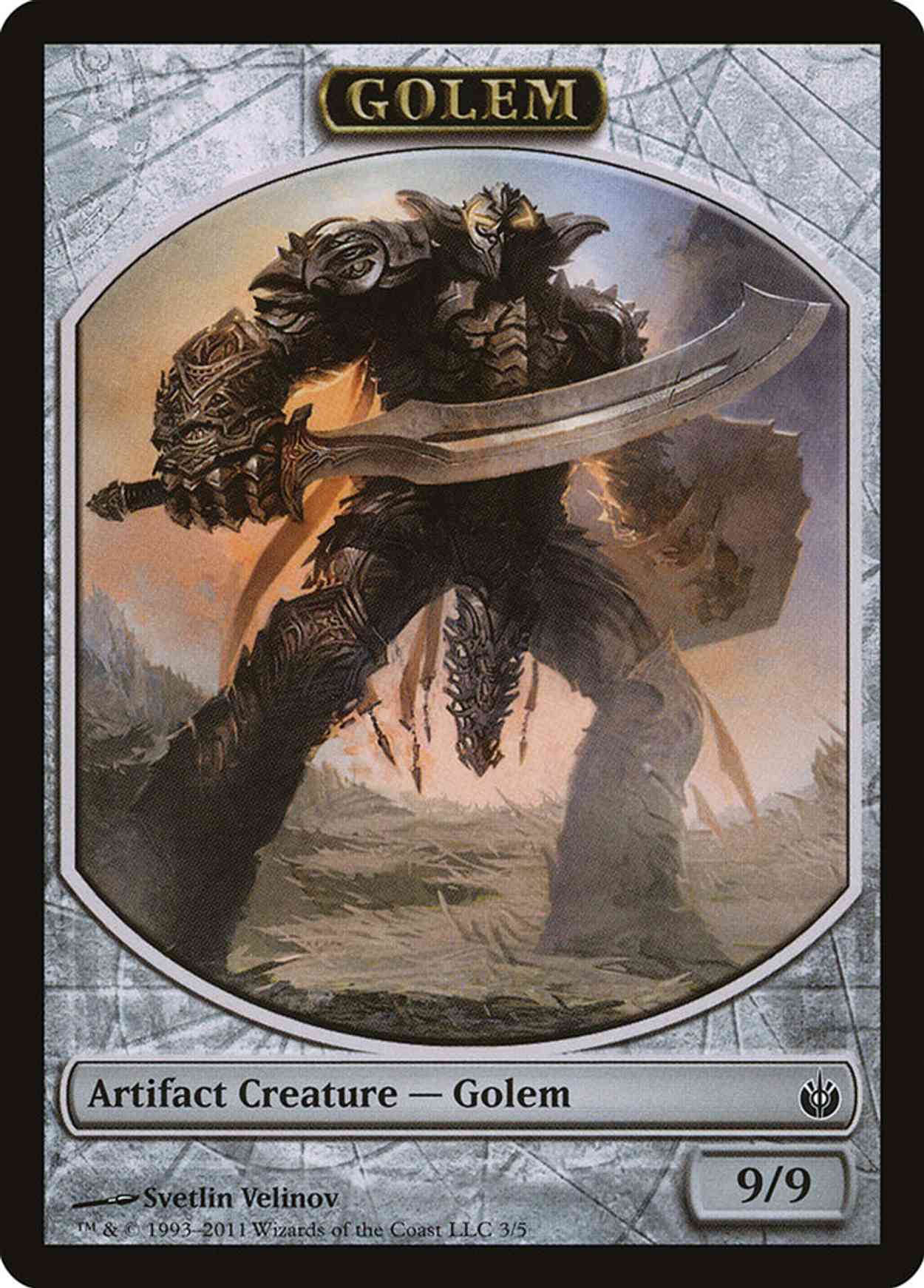 Golem Token magic card front
