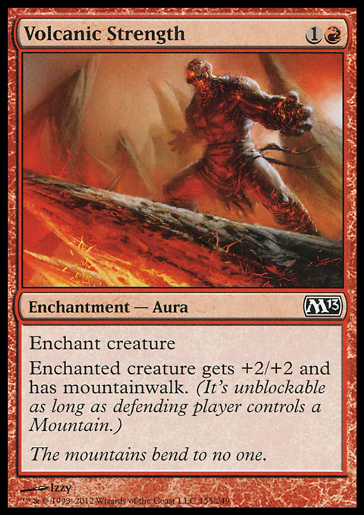Volcanic Strength magic card front