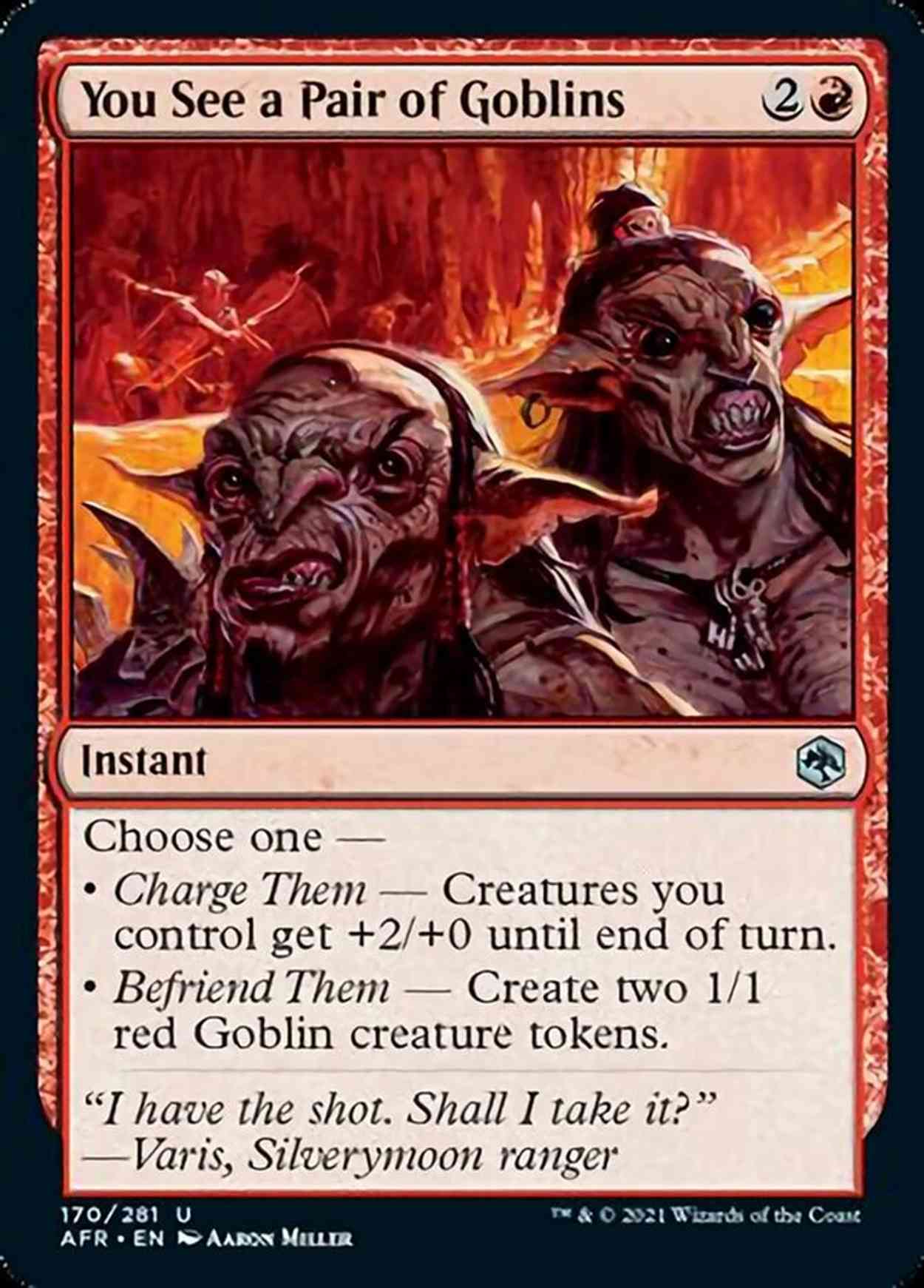 You See a Pair of Goblins magic card front
