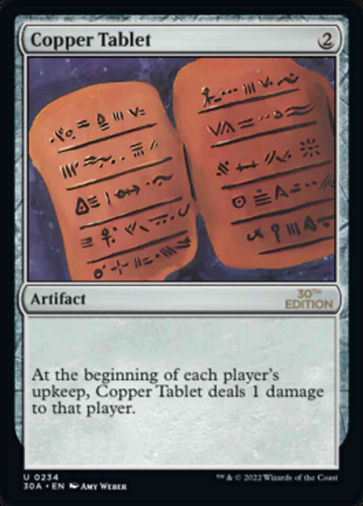 Copper Tablet magic card front
