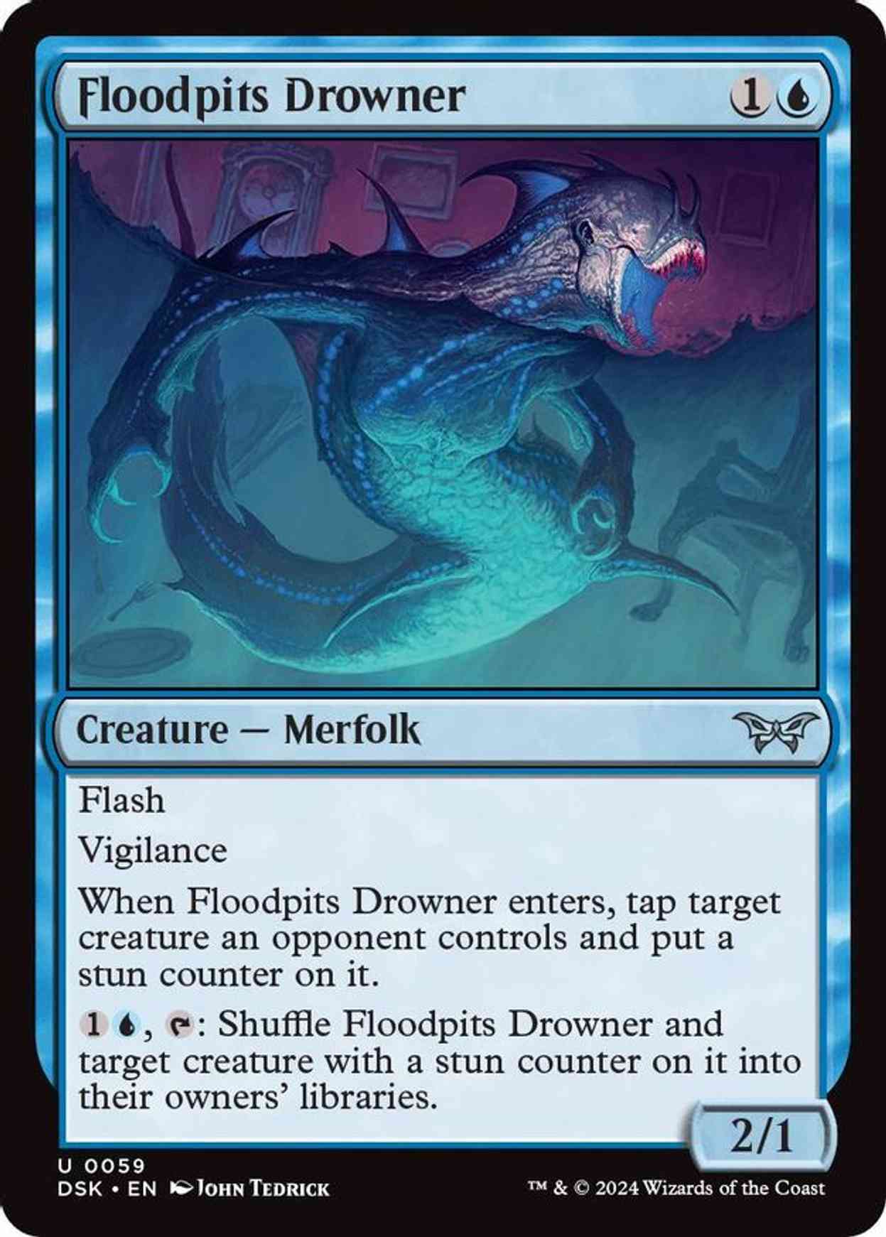 Floodpits Drowner magic card front