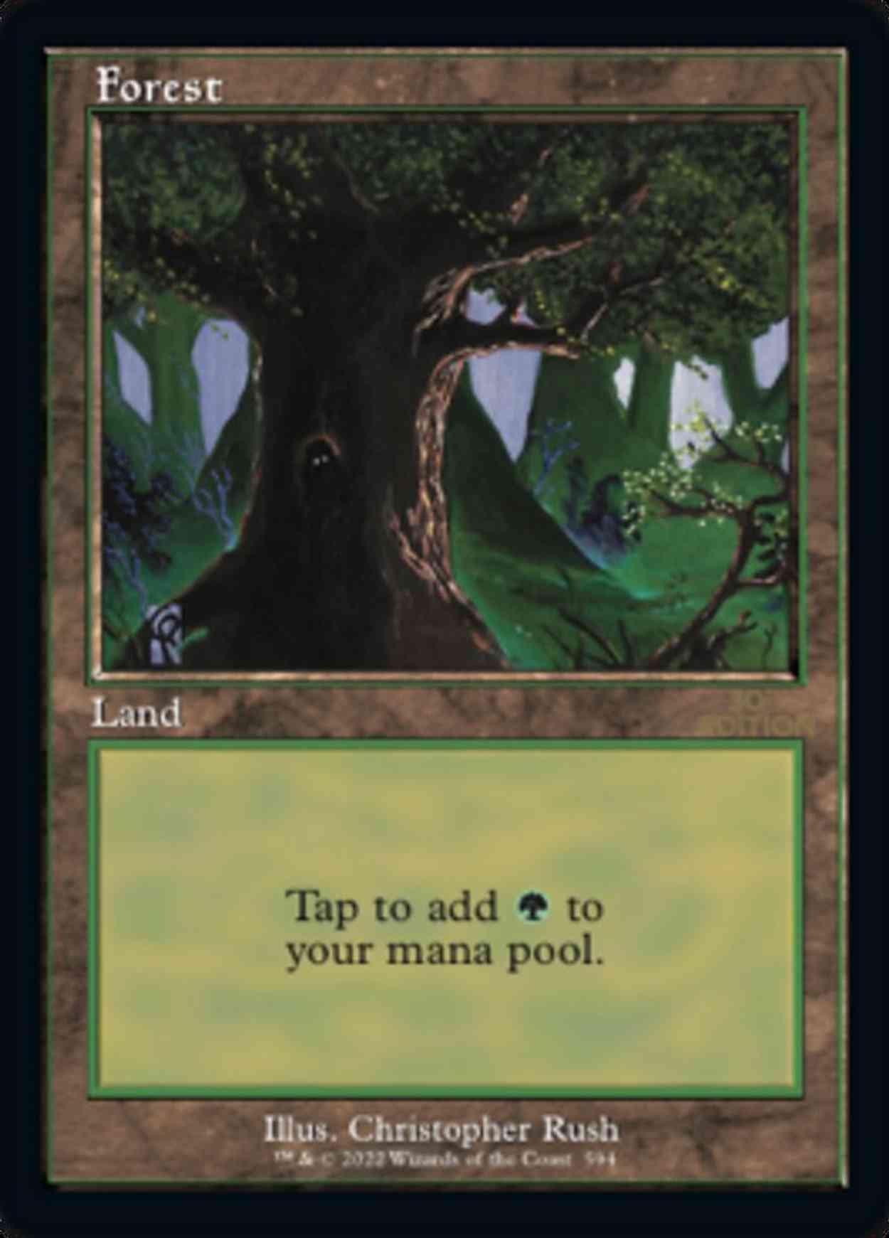 Forest (594) (Retro Frame) magic card front
