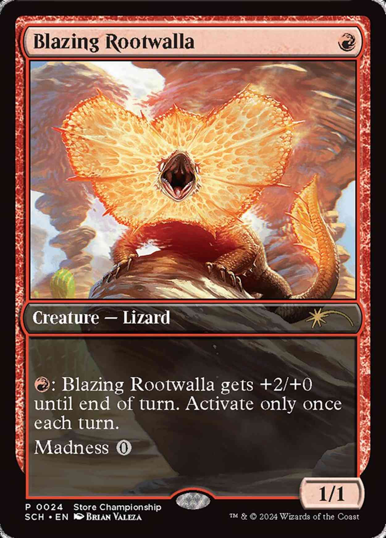 Blazing Rootwalla magic card front